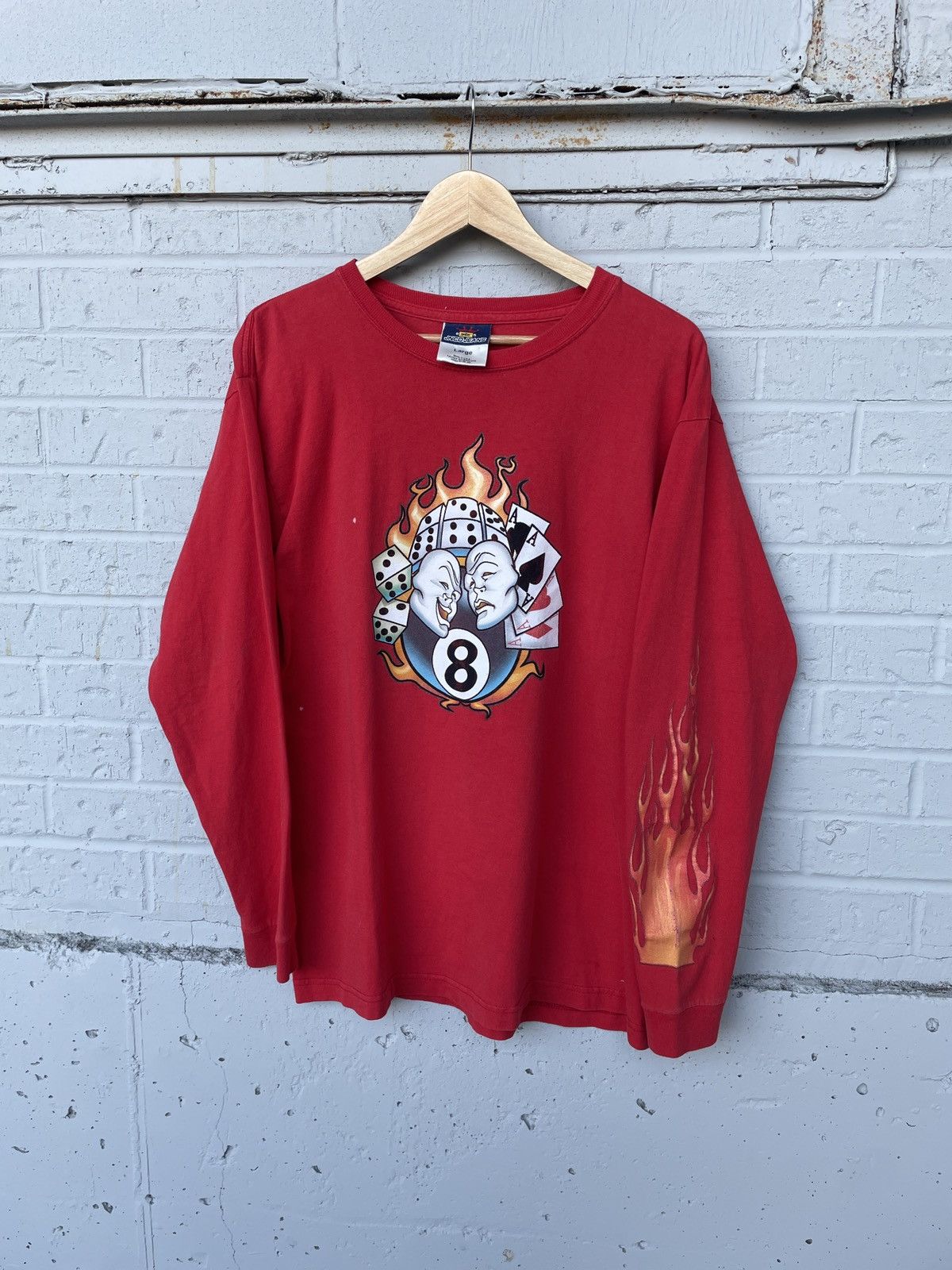 JNCO JNCO Flaming Long Sleeve Tshirt Size US L / EU 52-54 / 3 - 10 Thumbnail