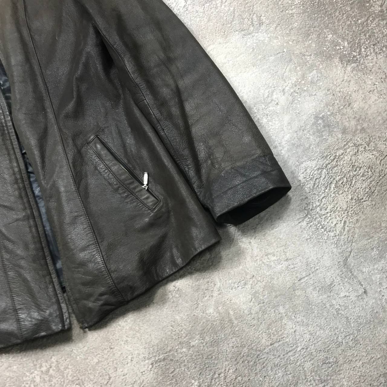 Vintage Vintage 90s Faded Leather Jacket Streetwear Grunge Cropped M Size M / US 6-8 / IT 42-44 - 5 Thumbnail