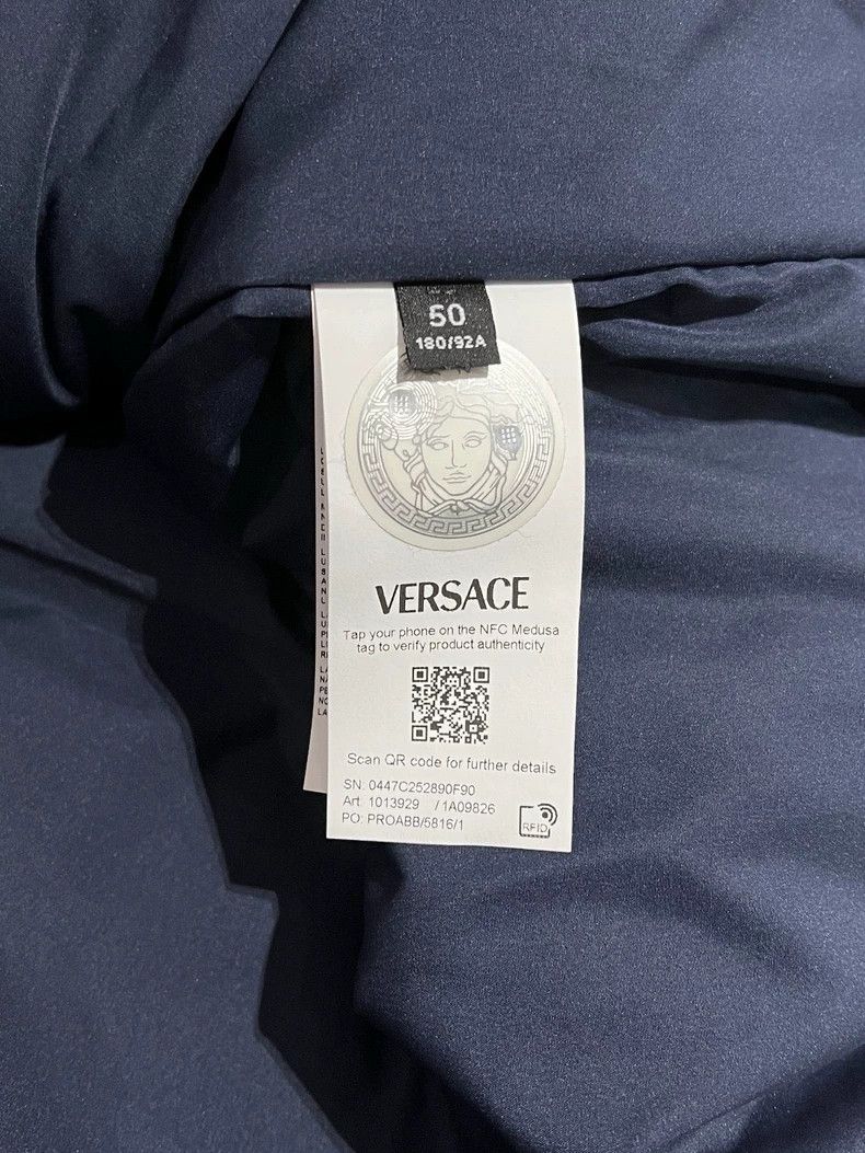 Versace Versace Dark pattern letter embroidered baseball collar ja Size US M / EU 48-50 / 2 - 7 Thumbnail