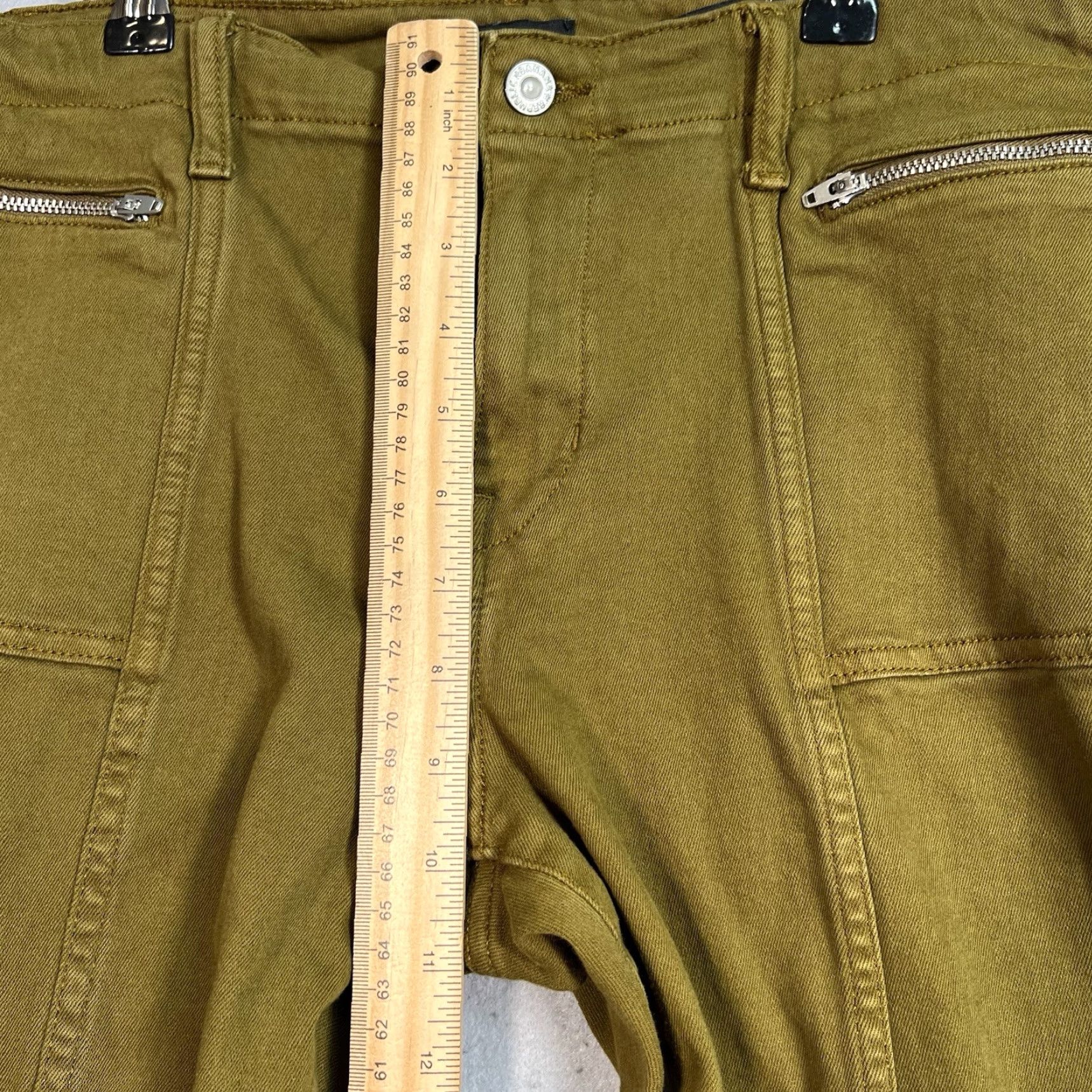 Banana Republic Banana Republic Slim Chino Pants - Olive Green Mid Rise Skinny 31 Women's Flat Front Zipper Closure, 25.5" Inseam, Regular Size Size 24" / US 00 / IT 34 - 6 Thumbnail