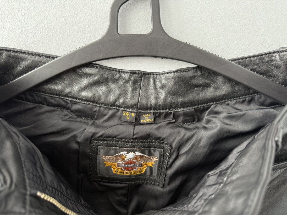 Leather Harley Davidson Vintage Leather Pants Size 28" / US 6 / IT 42 - 9 Thumbnail