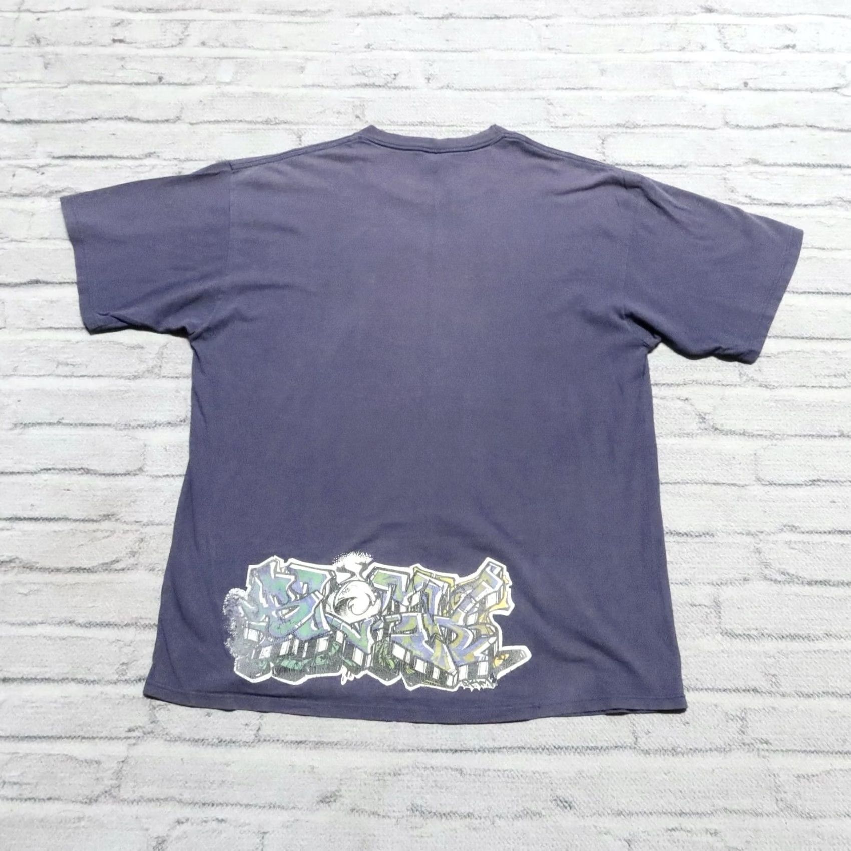 Jerzees Vintage Graffiti Vandalism Shirt XL Navy Nike? Size US XL / EU 56 / 4 - 2 Thumbnail
