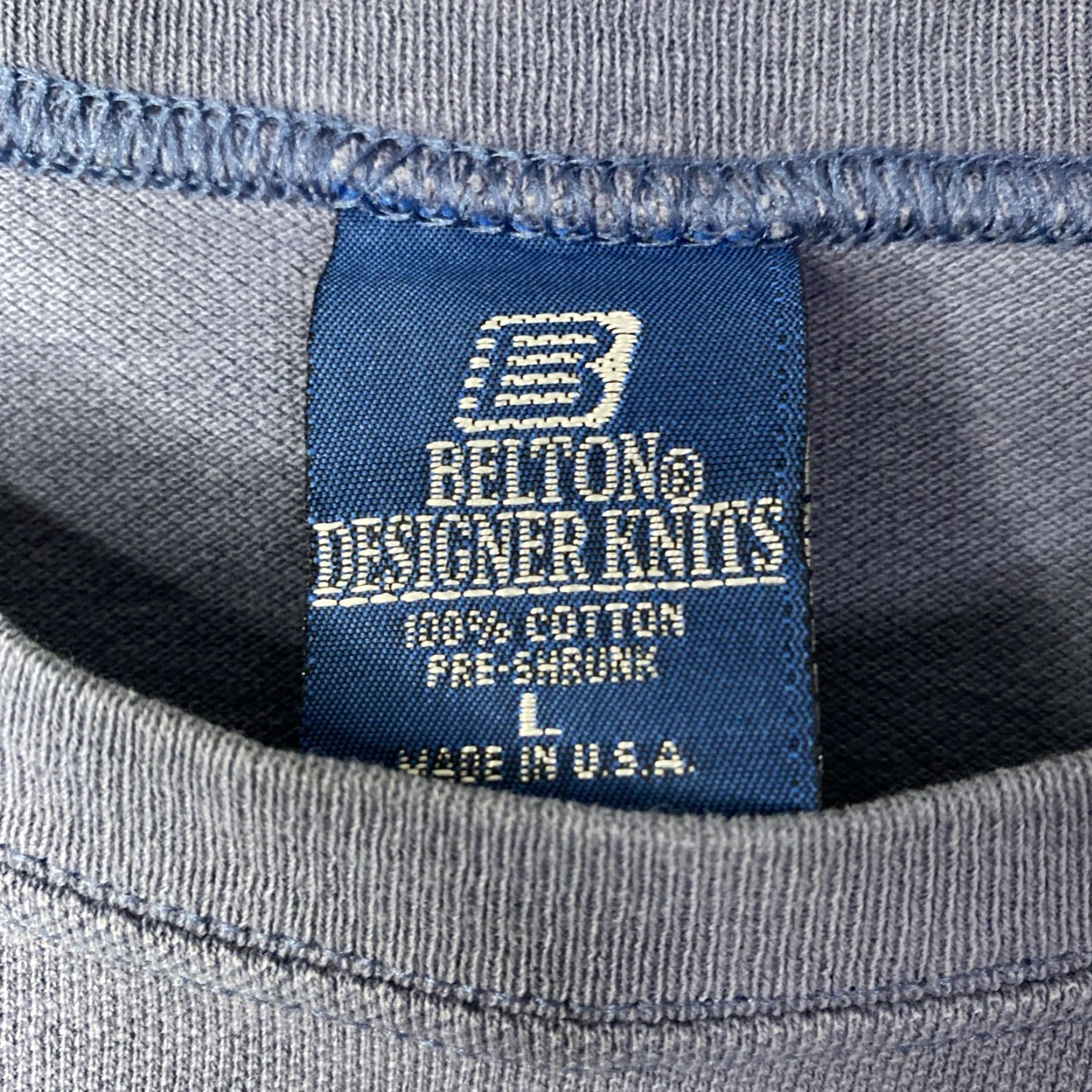 Vintage VINTAGE Belton T Shirt Made In USA 707 Original Rare Mens Large L 22x28 Blue USA Shirt Mens Large L Belton T Shirt Vintage Made In USA 707 22x28 Size US L / EU 52-54 / 3 - 4 Thumbnail