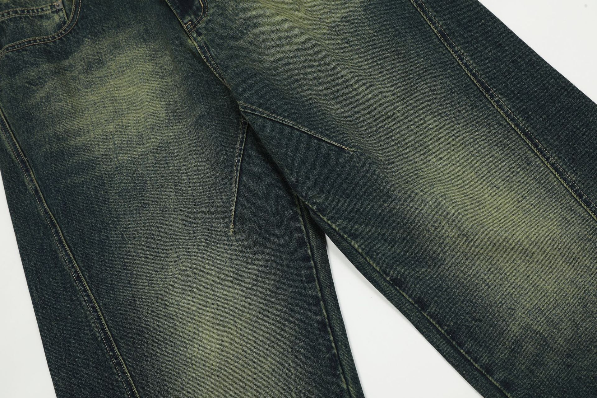 Japanese Brand × Jean Street wide-leg stitching washed distressed cargo jeans Size US 32 / EU 48 - 5 Thumbnail