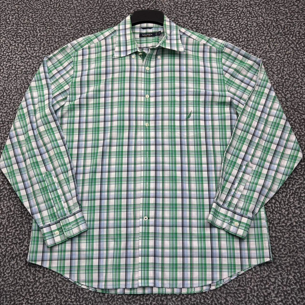 Nautica Nautica Button Down Shirt Men Plaid Collared Cotton XL Size US XL / EU 56 / 4 - 1 Thumbnail