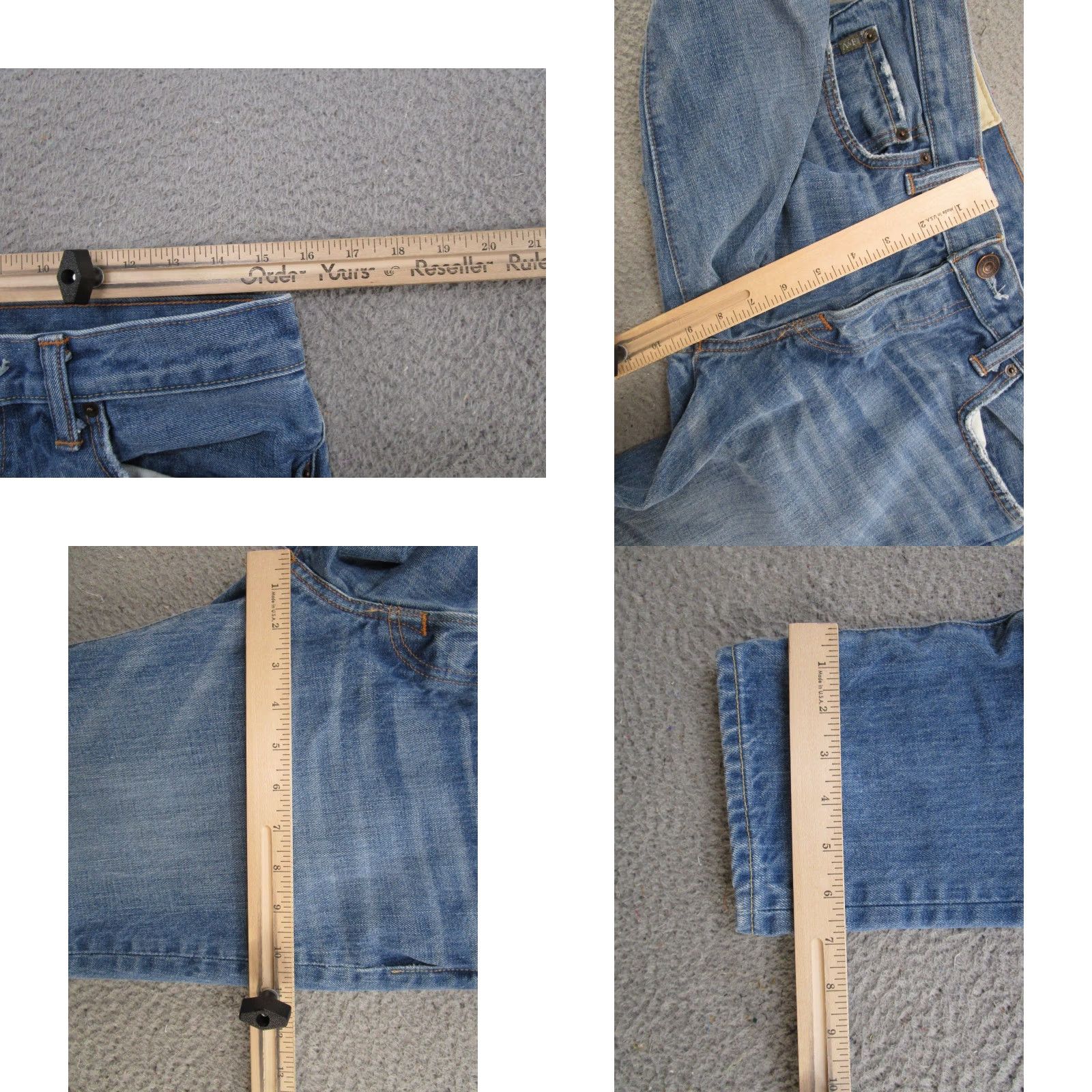 Abercrombie & Fitch Abercrombie & Fitch Skinny Fit Button Fly Denim Jeans Mens Size 30x32 Blue 5-Pocket Design Stretch Size US 30 / EU 46 - 8 Thumbnail