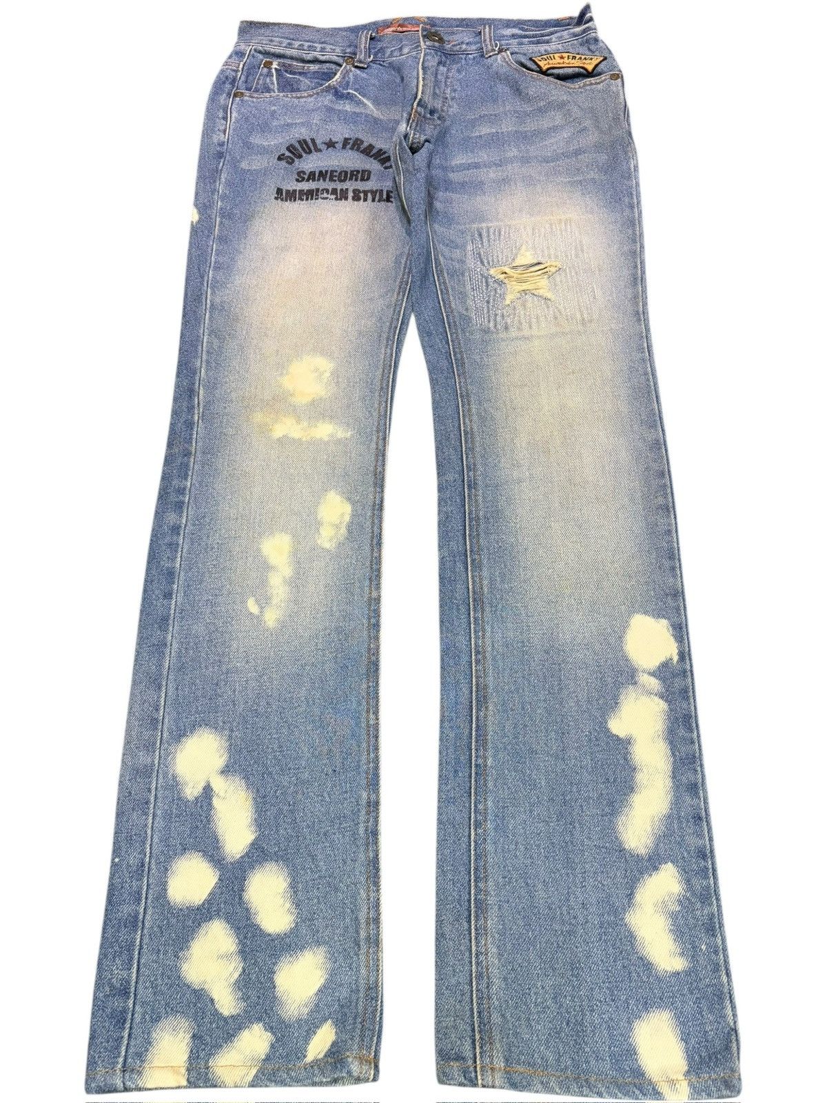 Ksubi Vintage Japanese Brand Bleached Distressed Jeans Size 31" - 1 Thumbnail