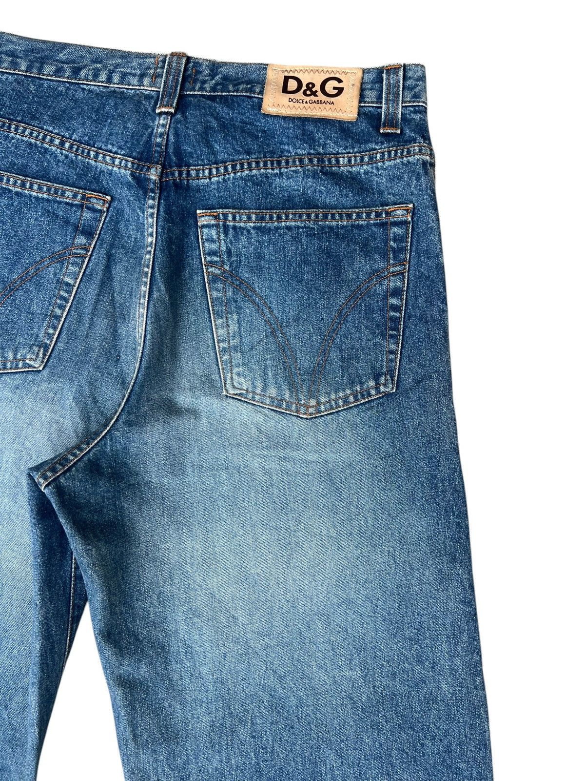 Dolce & Gabbana Vintage Dolce&Gabbana Stains Fade Denim Baggy Wide Jeans Size US 33 - 15 Thumbnail