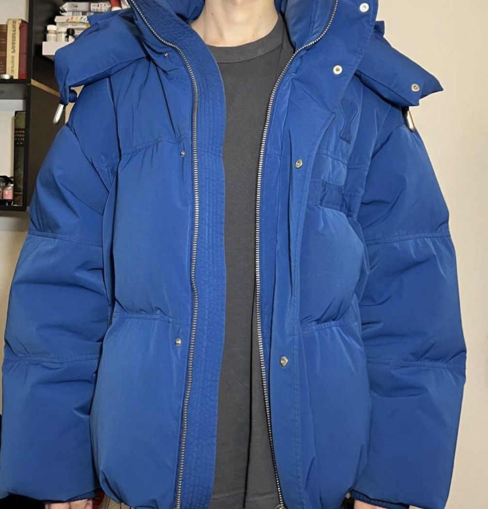 AMI AMI Paris Ami de Coeur-Patch Padded Jacket Blue Size US L / EU 52-54 / 3 - 7 Thumbnail