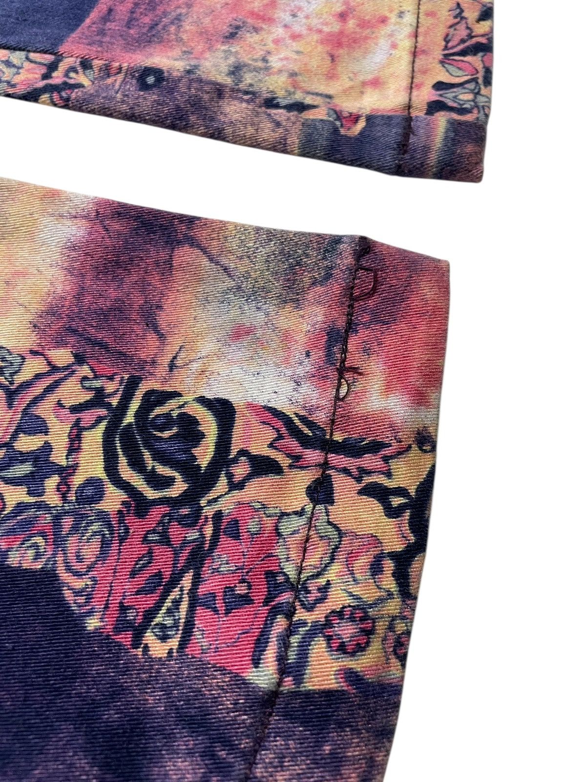 Beauty Beast 2000’s XIX - Surreal Collage Pattern Printed Flared Pants Size 29" - 5 Thumbnail