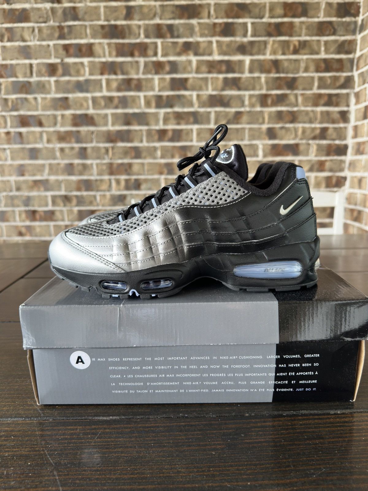 Nike Palace x Nike Air Max 95 Metallic Silver Blue Size US 10 / EU 43 - 5 Thumbnail