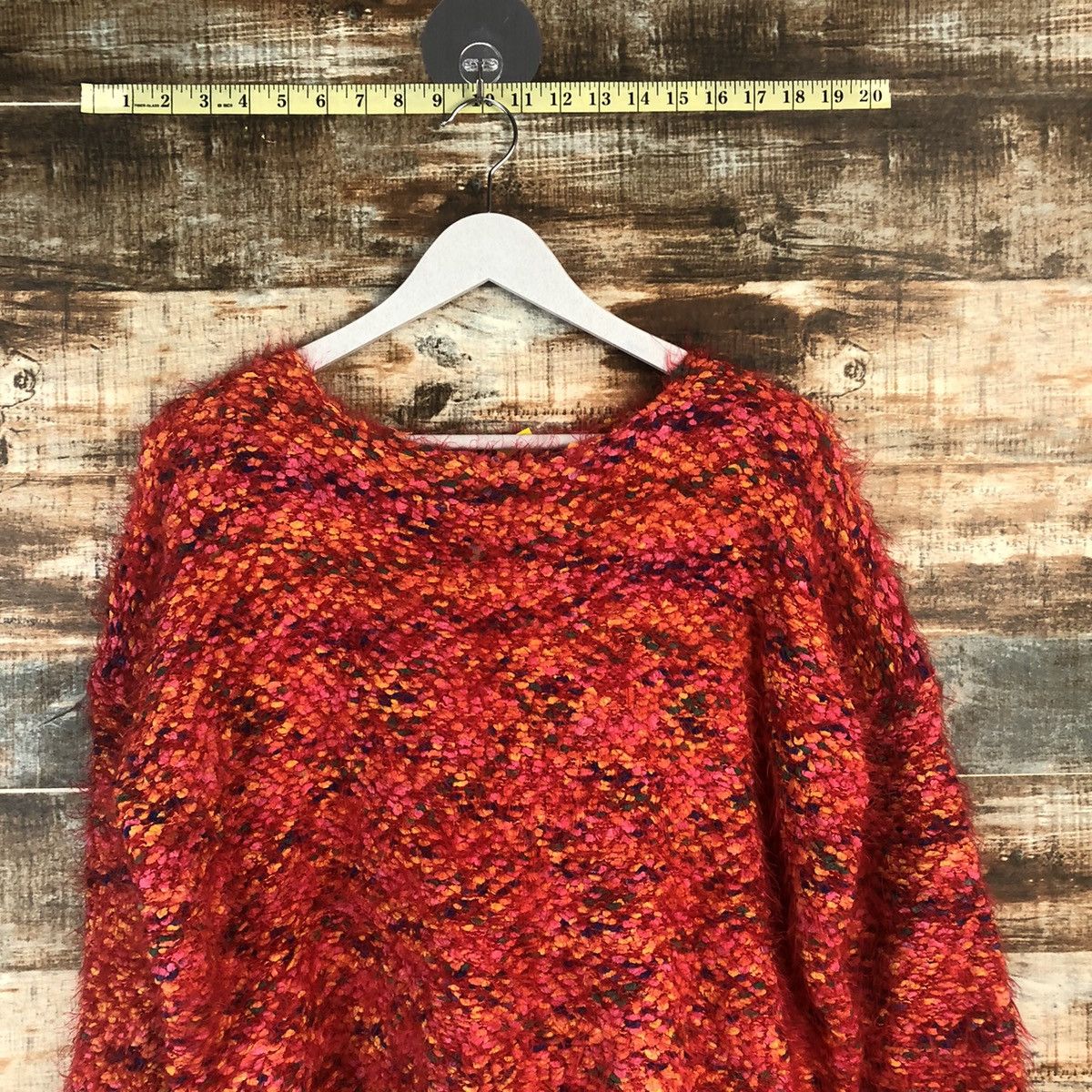 Homespun Knitwear DL Whoo Aa Red Mohair shaggy fur Knitwear #C323 Size M / US 6-8 / IT 42-44 - 2 Thumbnail