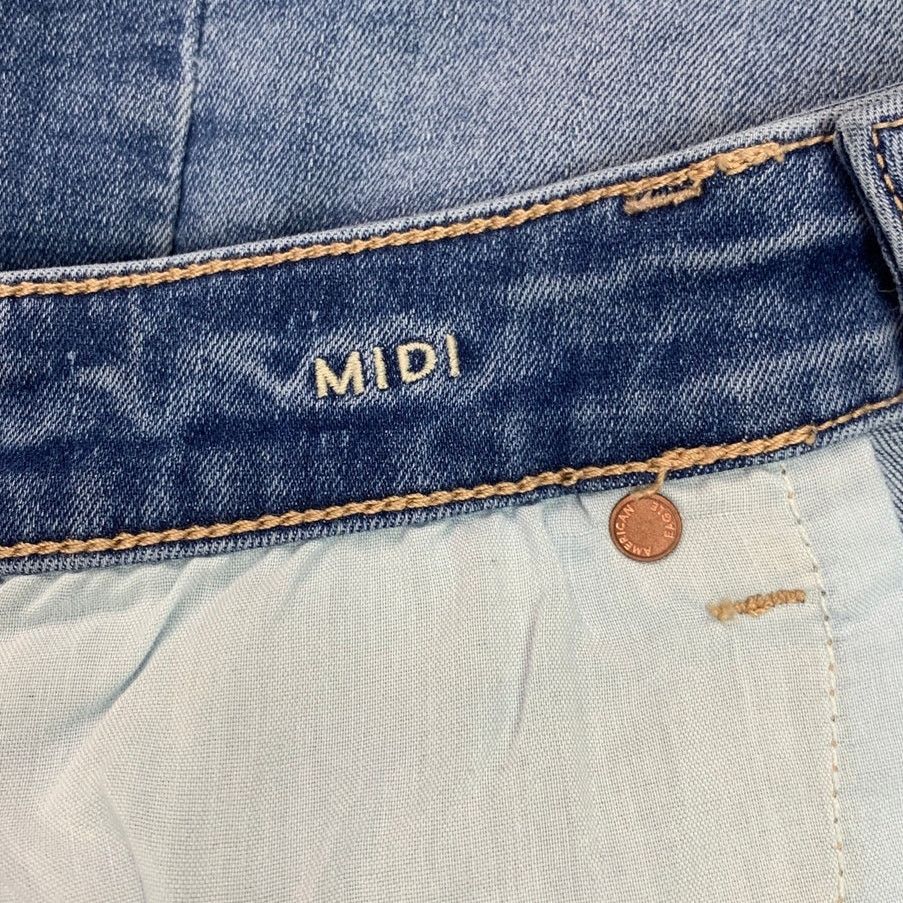American Eagle Outfitters New American Eagle Womens Size 2 Stretch Midi Jean Shorts Size 26" / US 2 / IT 38 - 4 Thumbnail