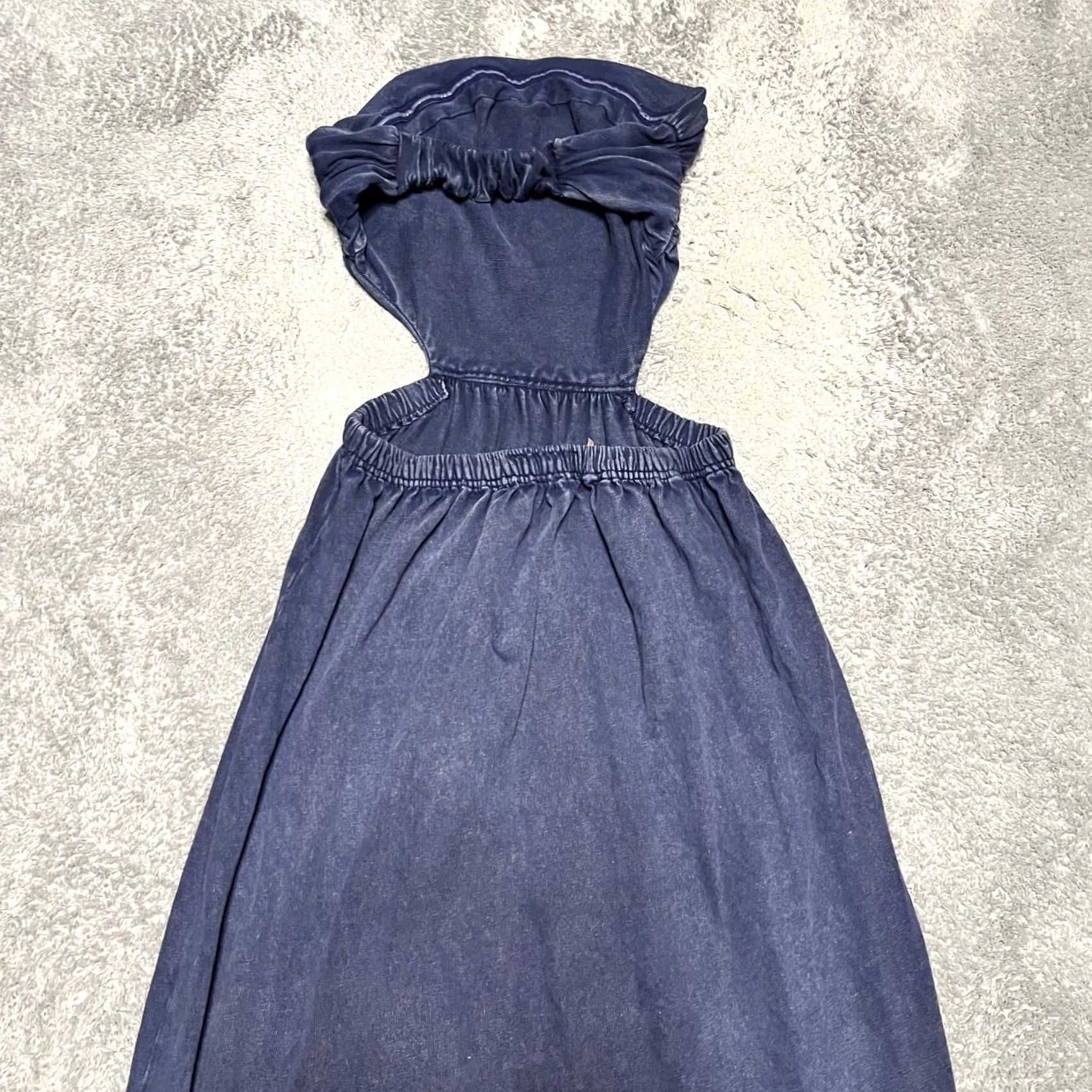 Free People Free People Dress Maxi Dress Strapless Tangelica Blue Slit Womens M Size M / US 6-8 / IT 42-44 - 3 Thumbnail