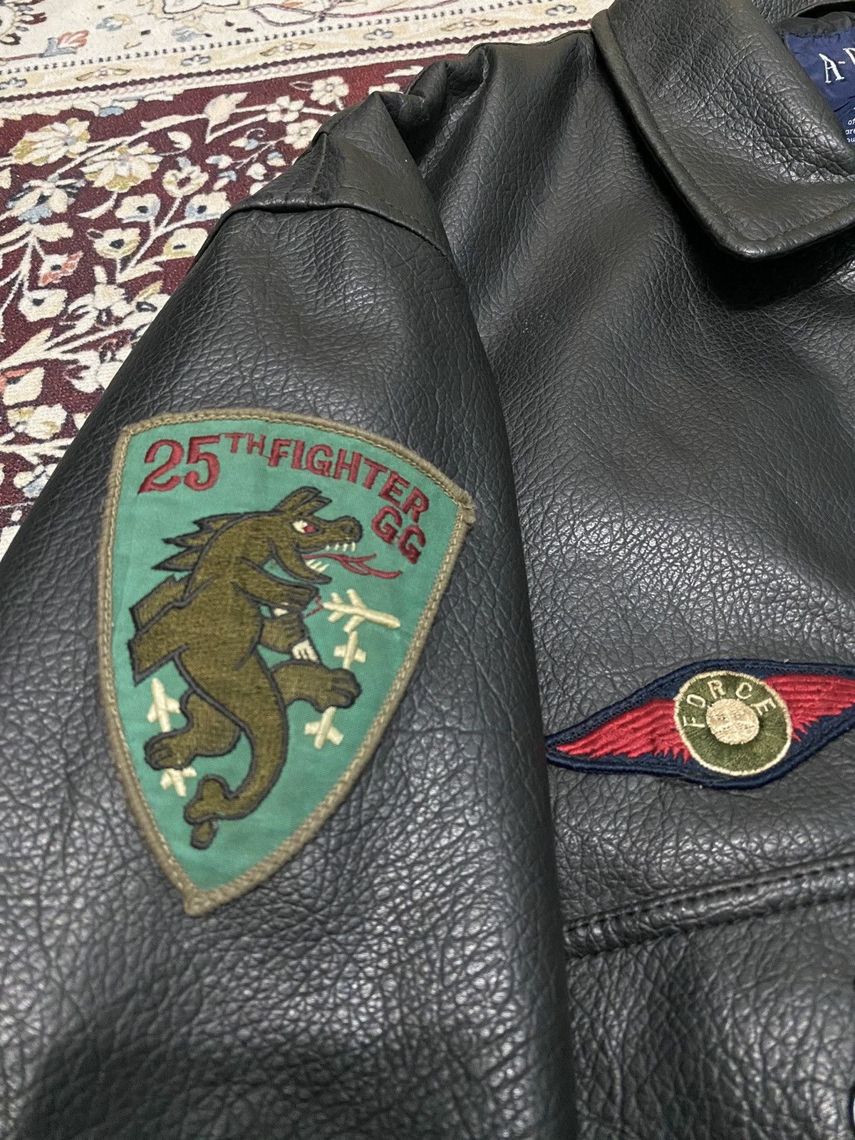 Vintage Vintage Us Air force A-dept bomber leather jacket Size US M / EU 48-50 / 2 - 16 Thumbnail