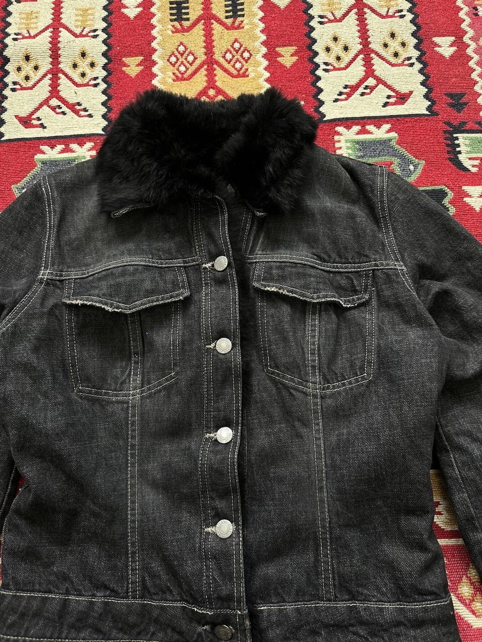 Pinko Vintage Pinko Avantgarde Real Fur Jacket Denim Size S / US 4 / IT 40 - 4 Thumbnail