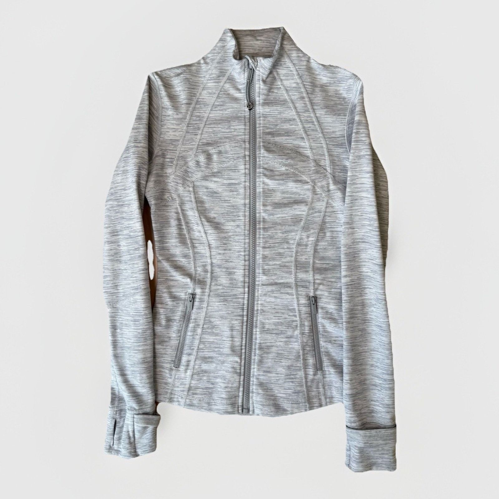 Lululemon Lululemon Define Jacket 4 Gray White Full Zip Workout Size S / US 4 / IT 40 - 1 Thumbnail