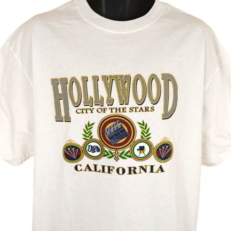 Delta VINTAGE Delta T Shirt Mens XL White Y2K California Movies Destination Beach Palm Trees 2000s Mens Size US XL / EU 56 / 4 - 2 Thumbnail
