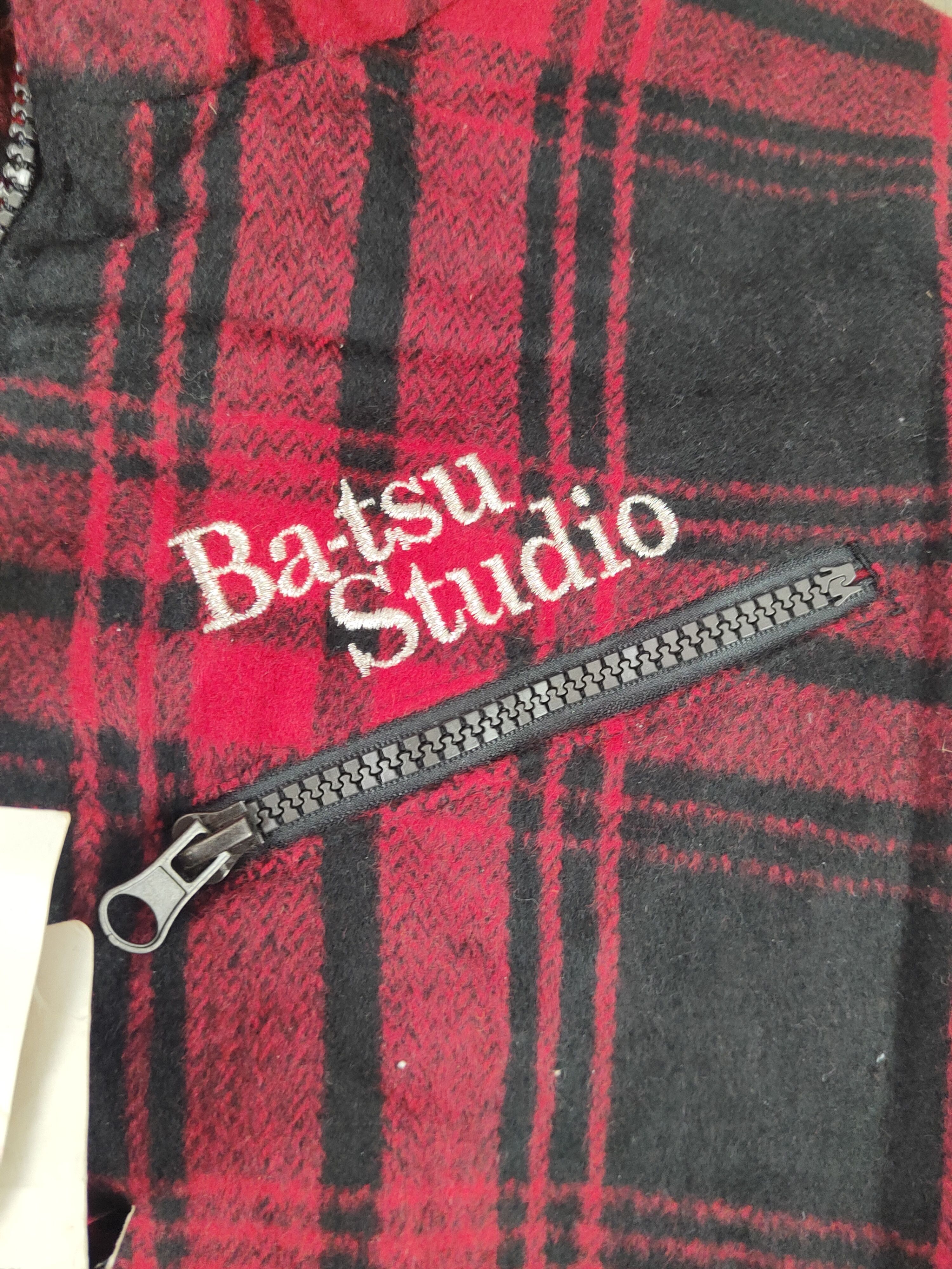 Japanese Brand × Vintage Ba-tsu Studio Red Black checkered Jackets #W1112 Size US S / EU 44-46 / 1 - 6 Thumbnail