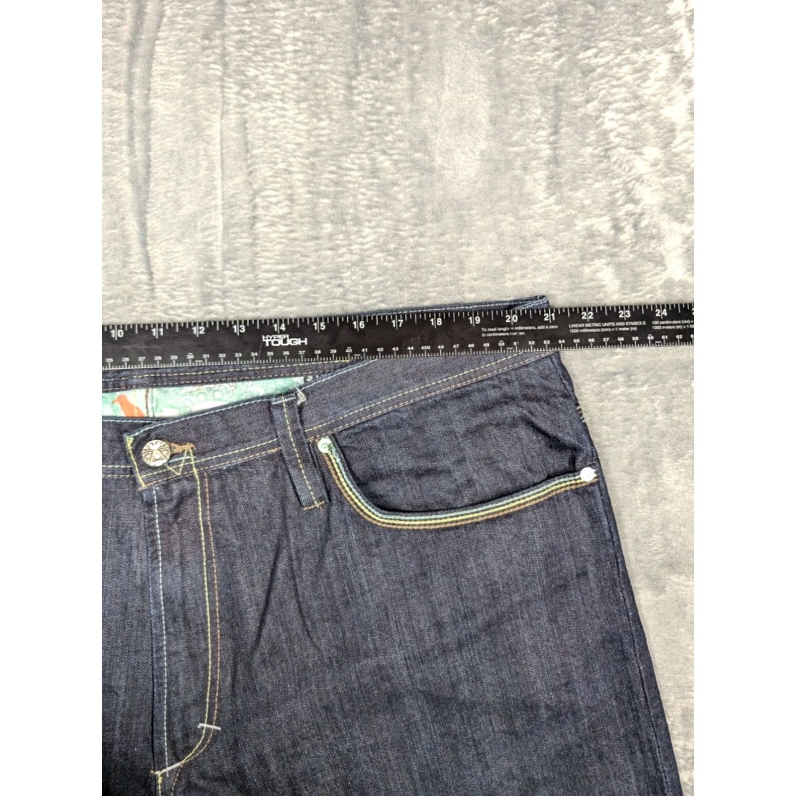 Vintage VINTAGE Mens Artful Dagger Jeans Embroidered Muskets Sz 42x33 Thick Stitch Baggy Y2k Size US 42 / EU 58 - 5 Thumbnail