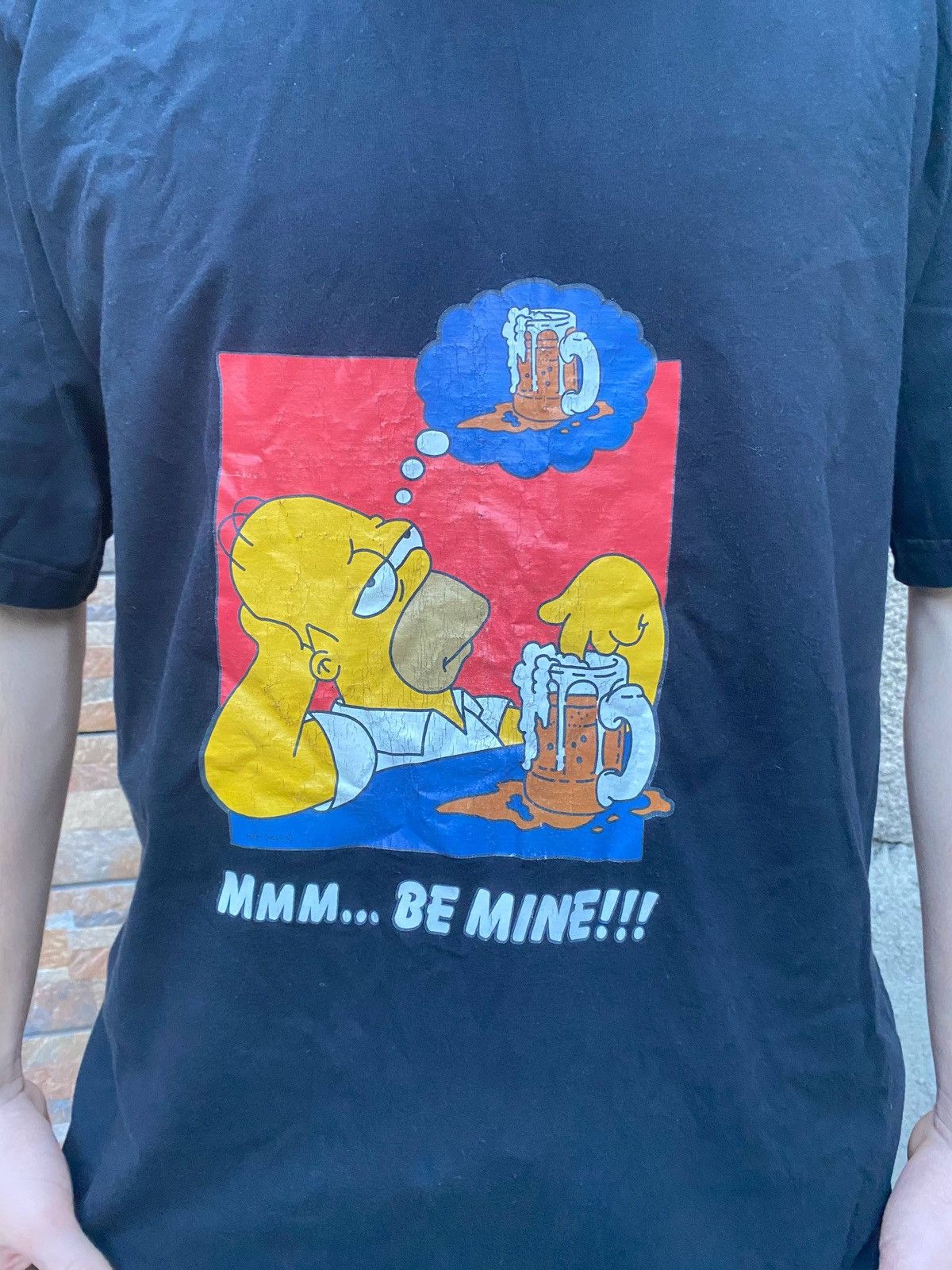 The Simpsons Vintage 1999 The Simpsons Homer “Mmm… Be Mine!!!” Tee Size US L / EU 52-54 / 3 - 3 Thumbnail