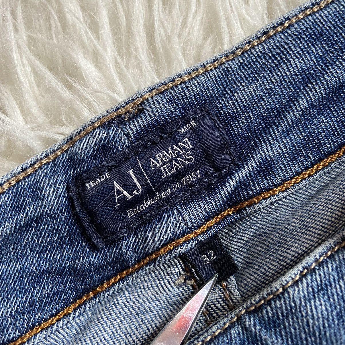 Armani × Giorgio Armani × Vintage 📌 Vintage Armani Jeans 00s Denim Metal Logo Y2k Size US 32 / EU 48 - 12 Thumbnail