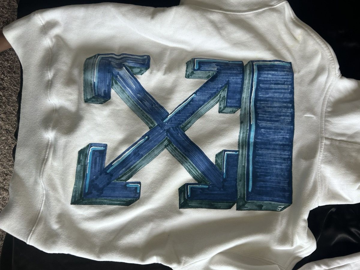Off-White offwhite blue arrow hoodie Size US XS / EU 42 / 0 - 1 Thumbnail