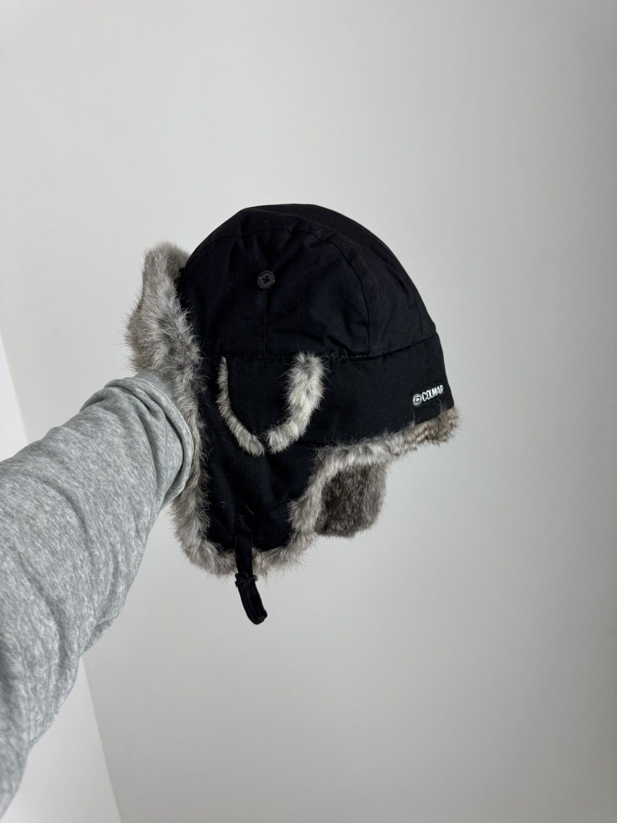 Pre-owned Avant Garde X If Six Was Nine Vintage Colmar Ushanka Real Fur Mohair Hat Y2k In Black