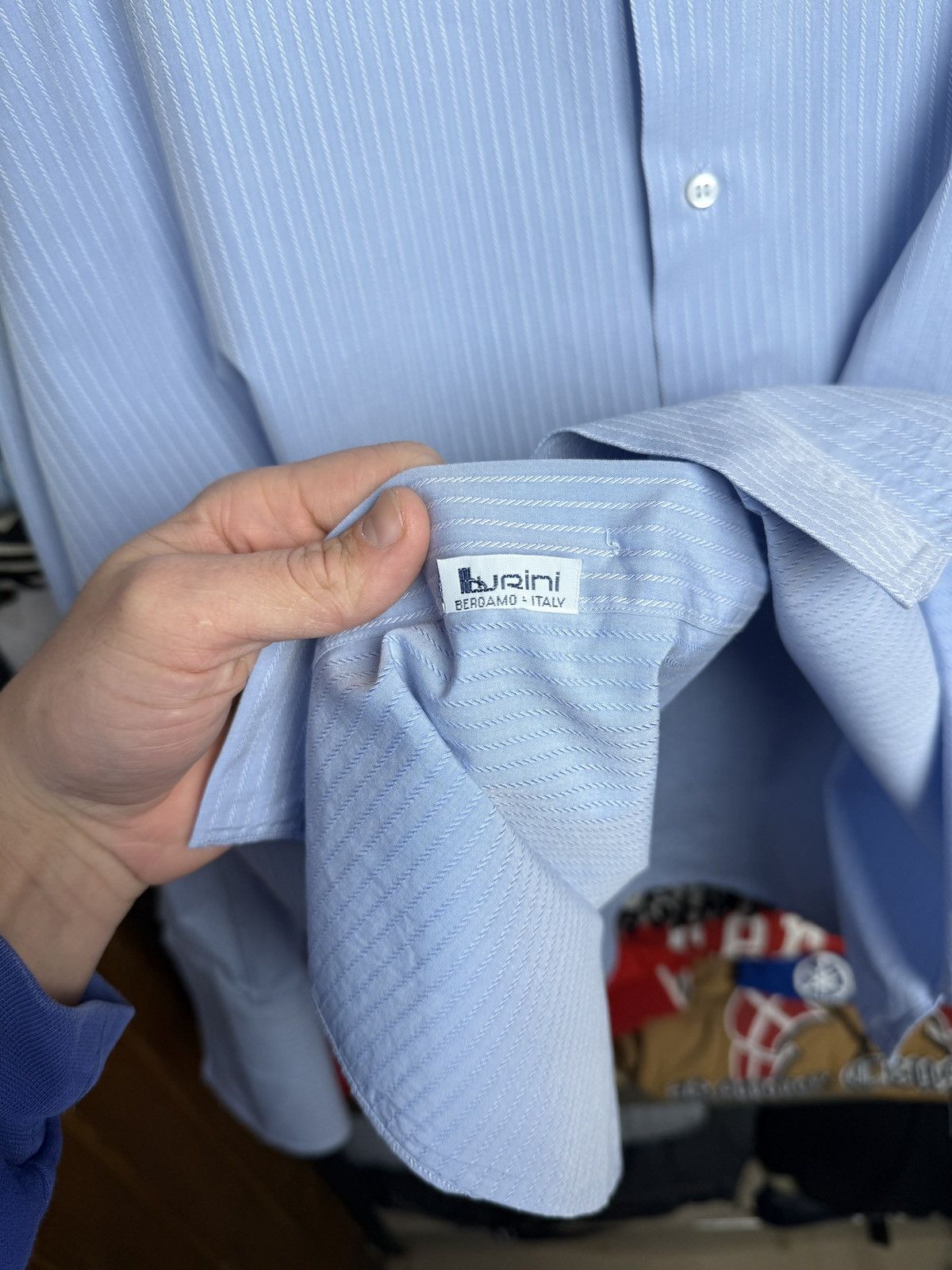 Brioni Vintage Brioni Shirt Made in Italy Stripped Blue Size US L / EU 52-54 / 3 - 10 Thumbnail
