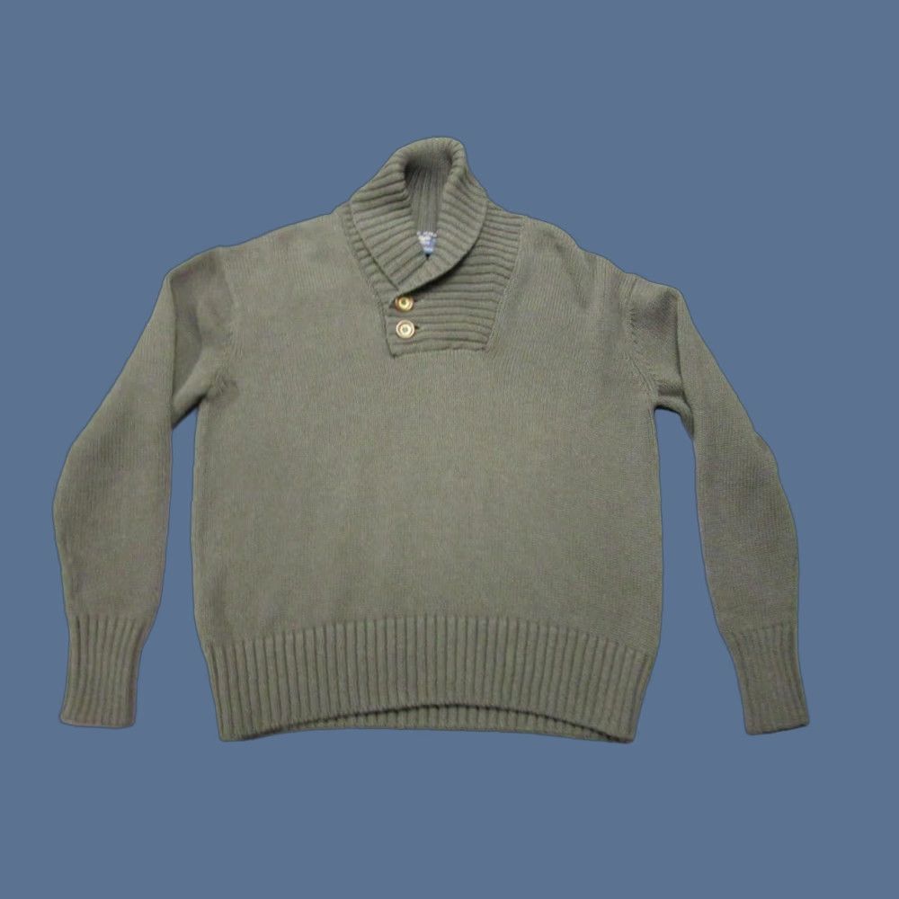 Bills Khakis Bills Khakis Sweater Mens Small Olive Green Shawl Collar Heavyweight Knit Pullover Casual Fall Winter Size US S / EU 44-46 / 1 - 1 Thumbnail