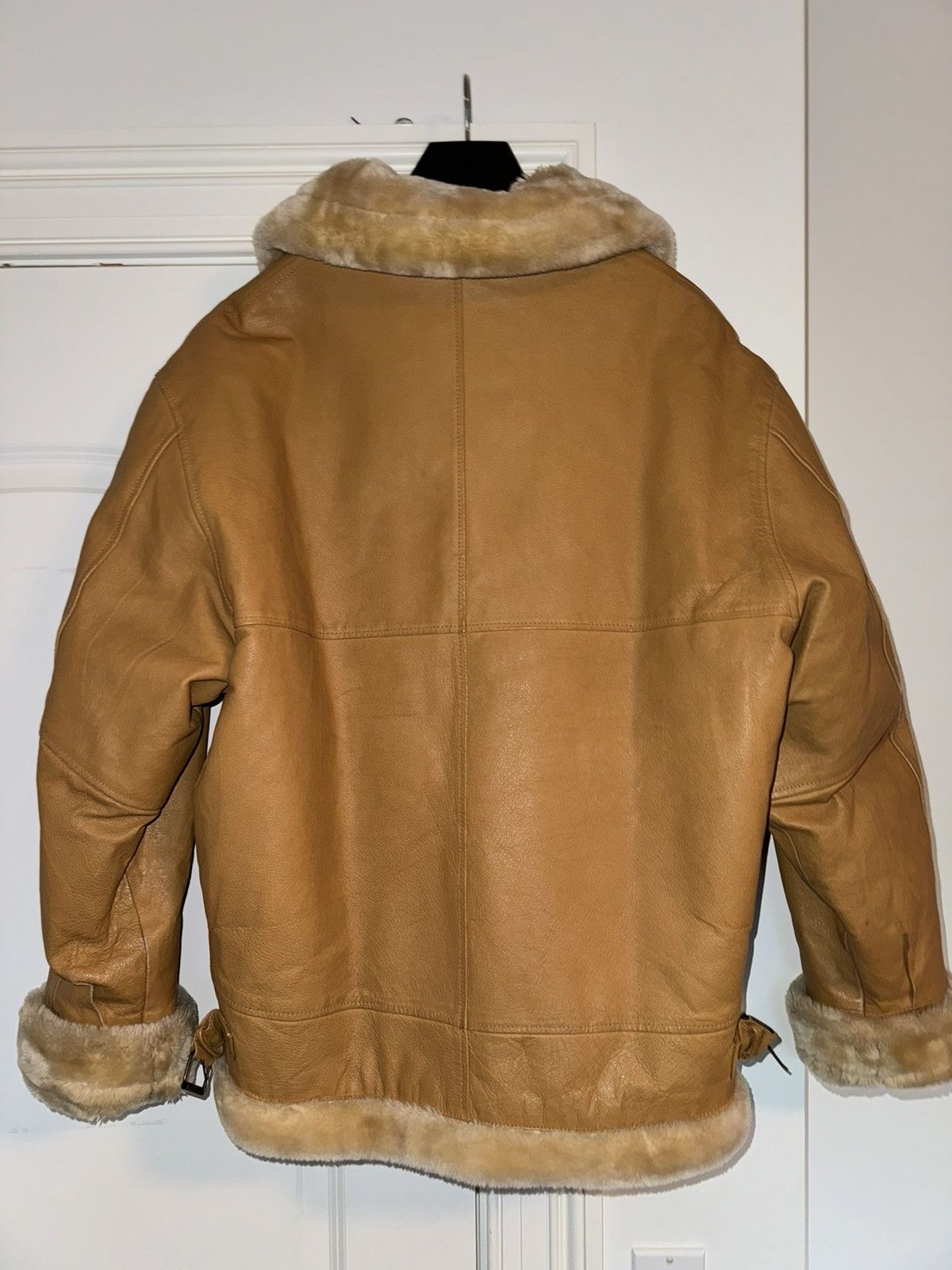 Vintage Heavy Leather Coat with Fur Lining Size US L / EU 52-54 / 3 - 2 Thumbnail