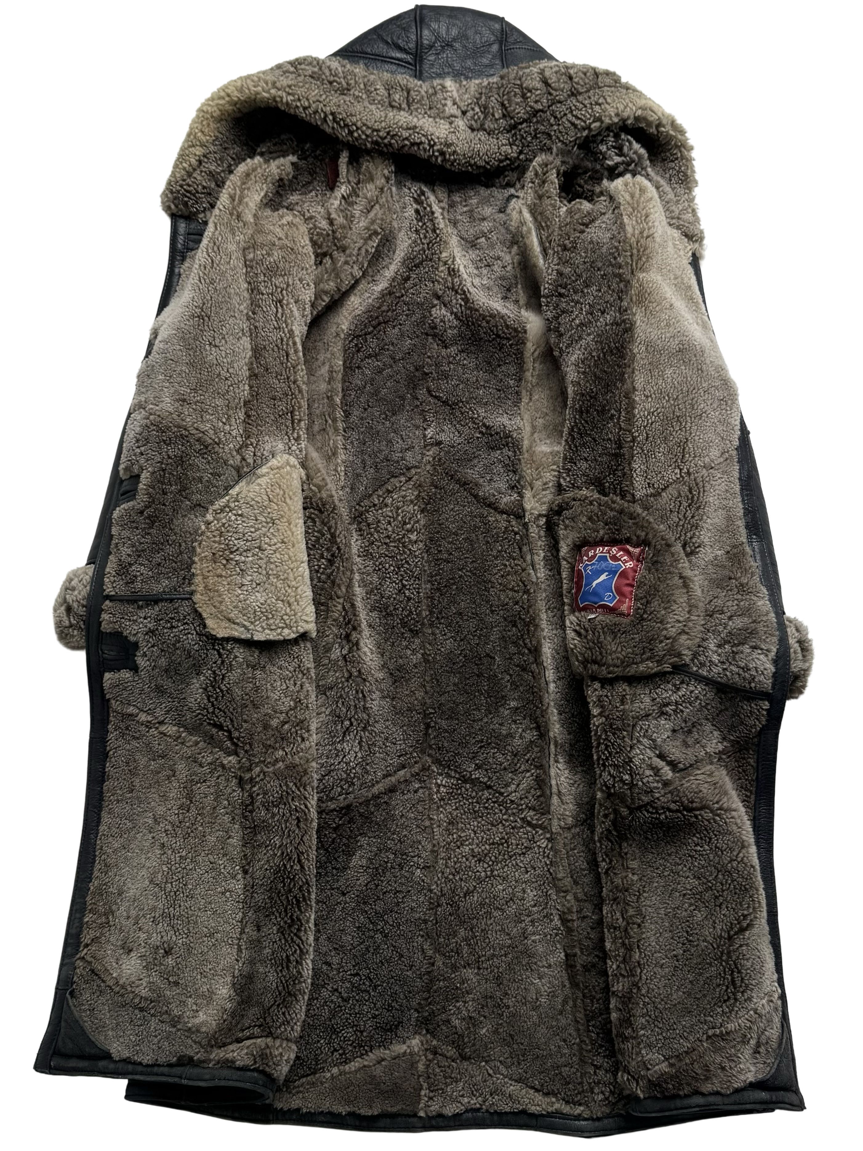 Vintage Vintage Real Sheepskin Hooded Coat Size L / US 10 / IT 46 - 10 Thumbnail