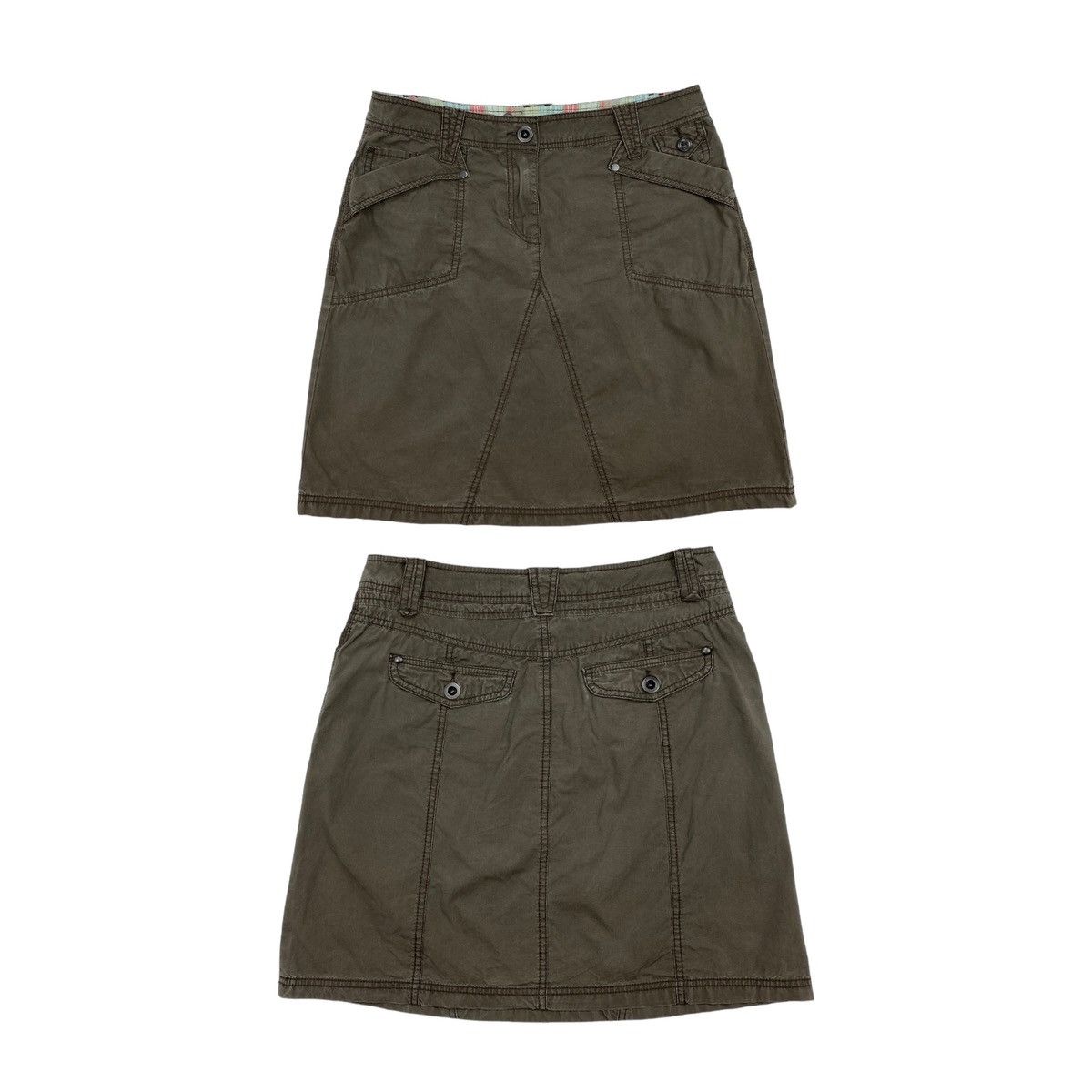 Vintage 🔥LASTDROP🔥Y2K GorpCore Washed Brown A-Line Lightweight Skirt Size 29" - 1 Thumbnail