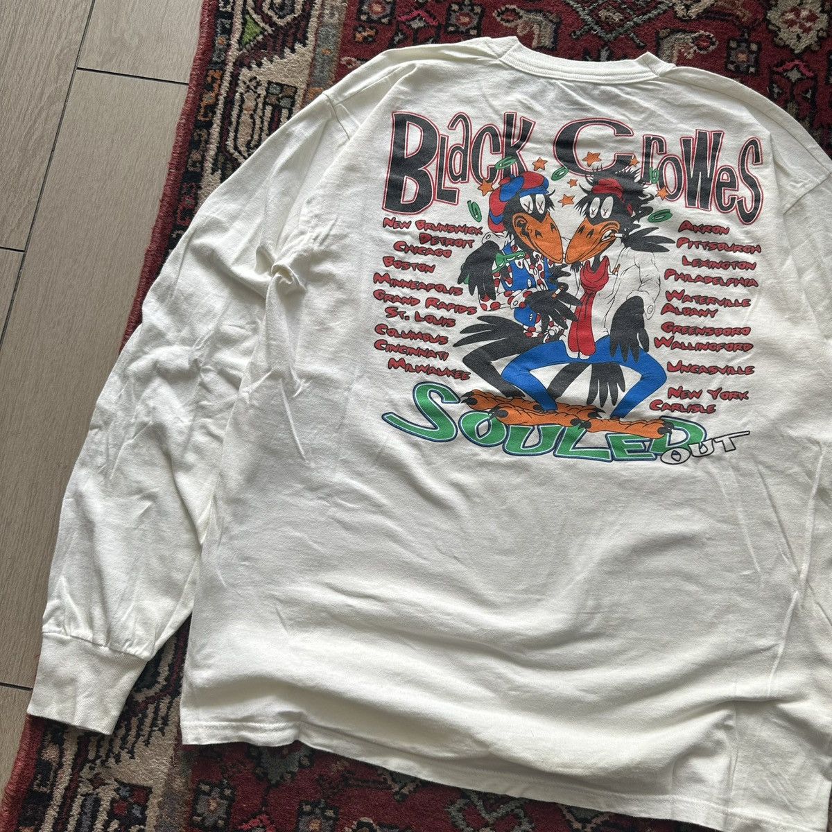 Vintage Vintage The Black Crowes Long Sleeve Tour Tee 90s Band Tee Size US XL / EU 56 / 4 - 5 Thumbnail