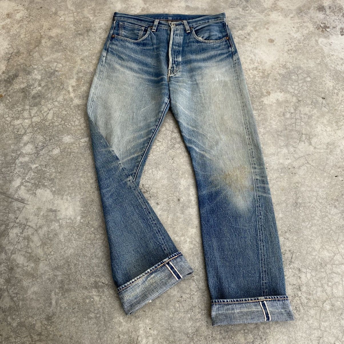 Levi's Vintage Levis 501XX Big E LVC Faded Blue Selvedge Jeans Size US 32 / EU 48 - 1 Thumbnail