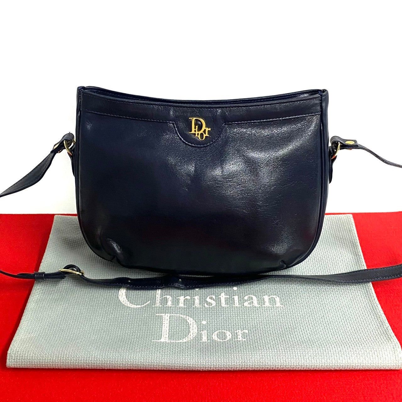Dior Dior Shoulder Bag Blue Leather Size ONE SIZE - 1 Thumbnail
