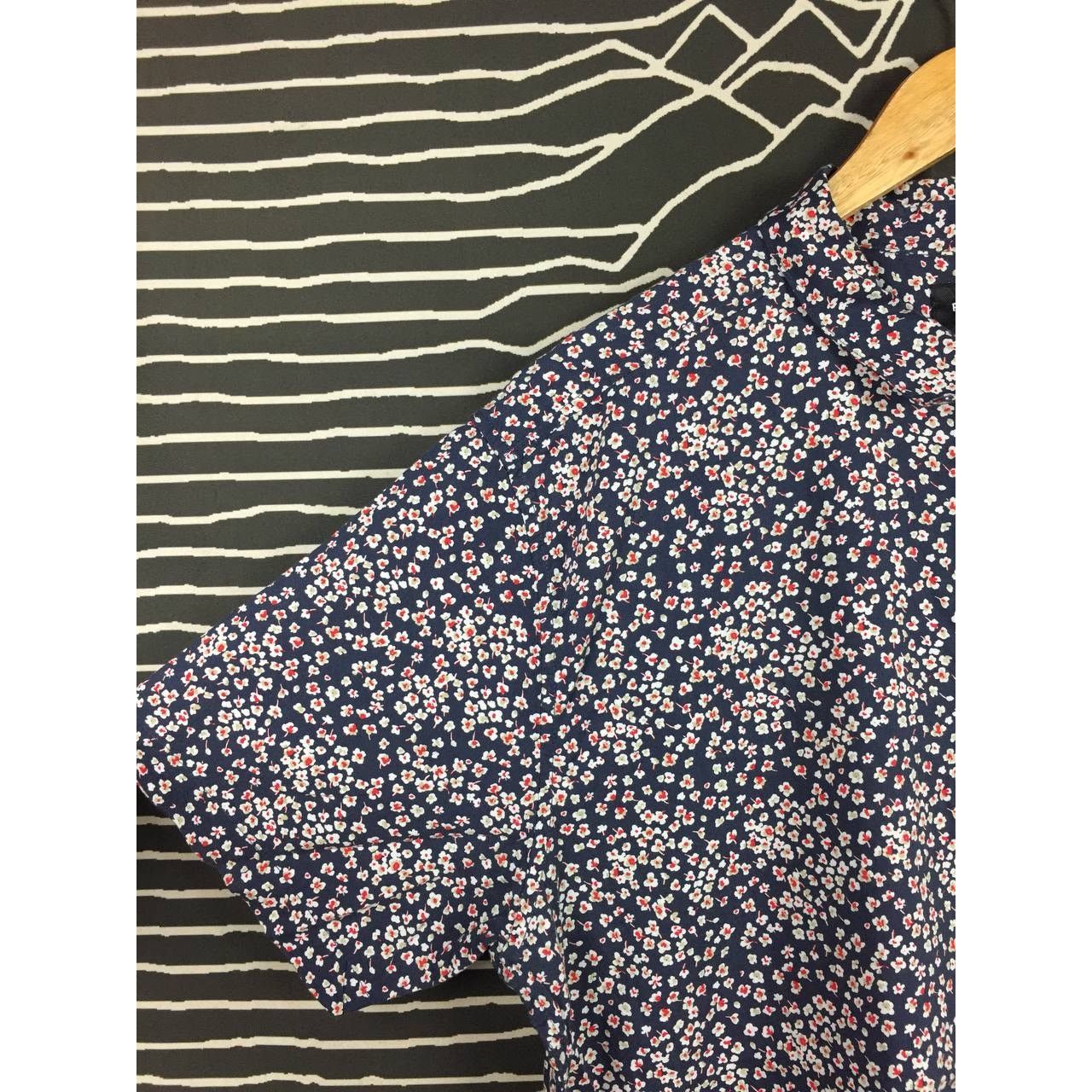 RVCA × Vintage RVCA Abstract Floral Printed Slim Fit Short Sleeve Shirt Size US XXL / EU 58 / 5 - 5 Thumbnail