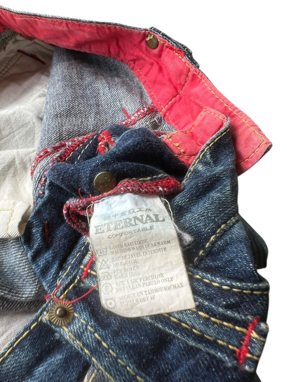 Eternal ETERNAL Japan Distressed Aging Mud Denim Jeans Size US 32 / EU 48 - 22 Thumbnail