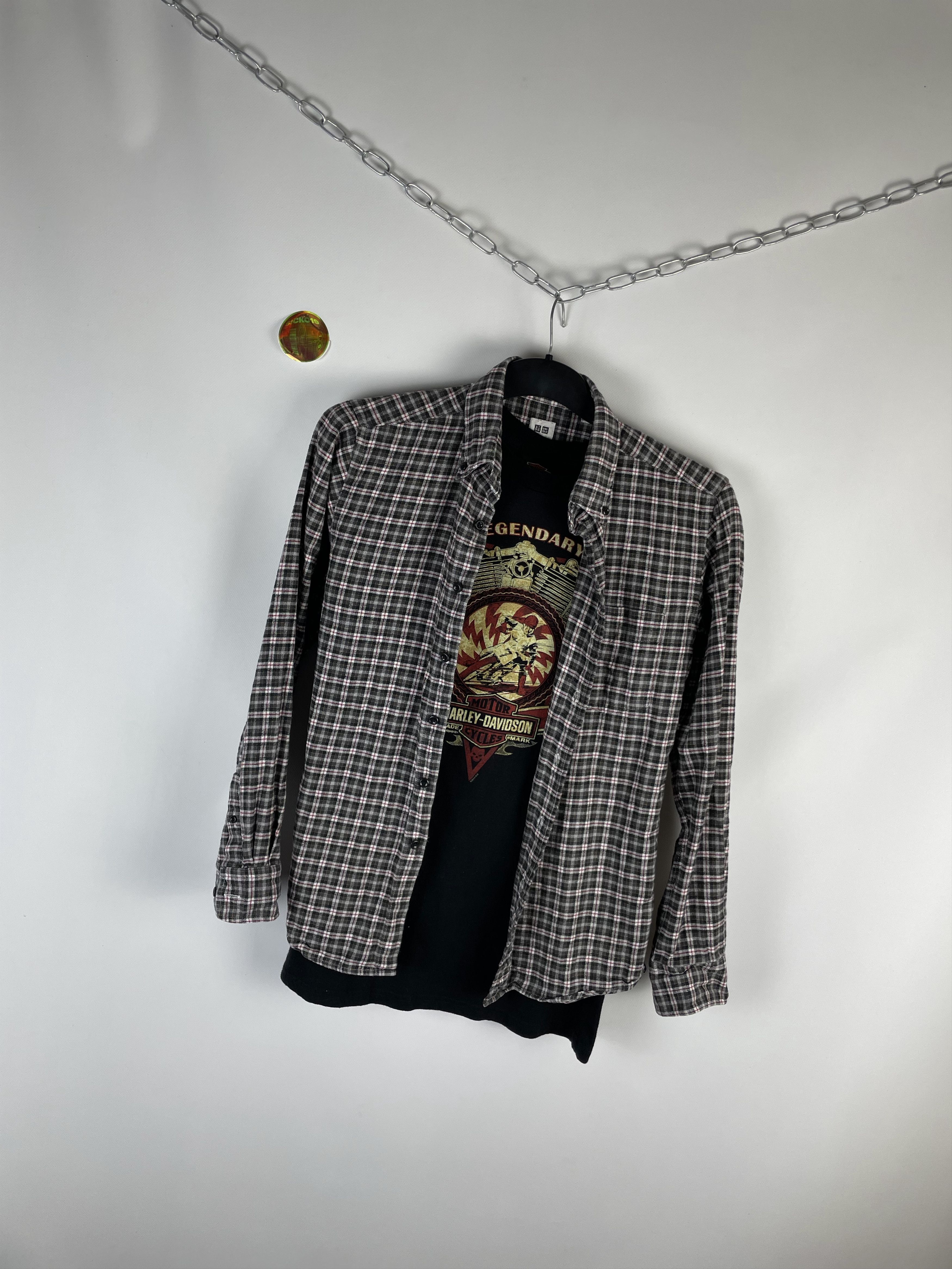 Flannel Flannel Uniqlo Vintage Mens Shirt Size US S / EU 44-46 / 1 - 2 Thumbnail