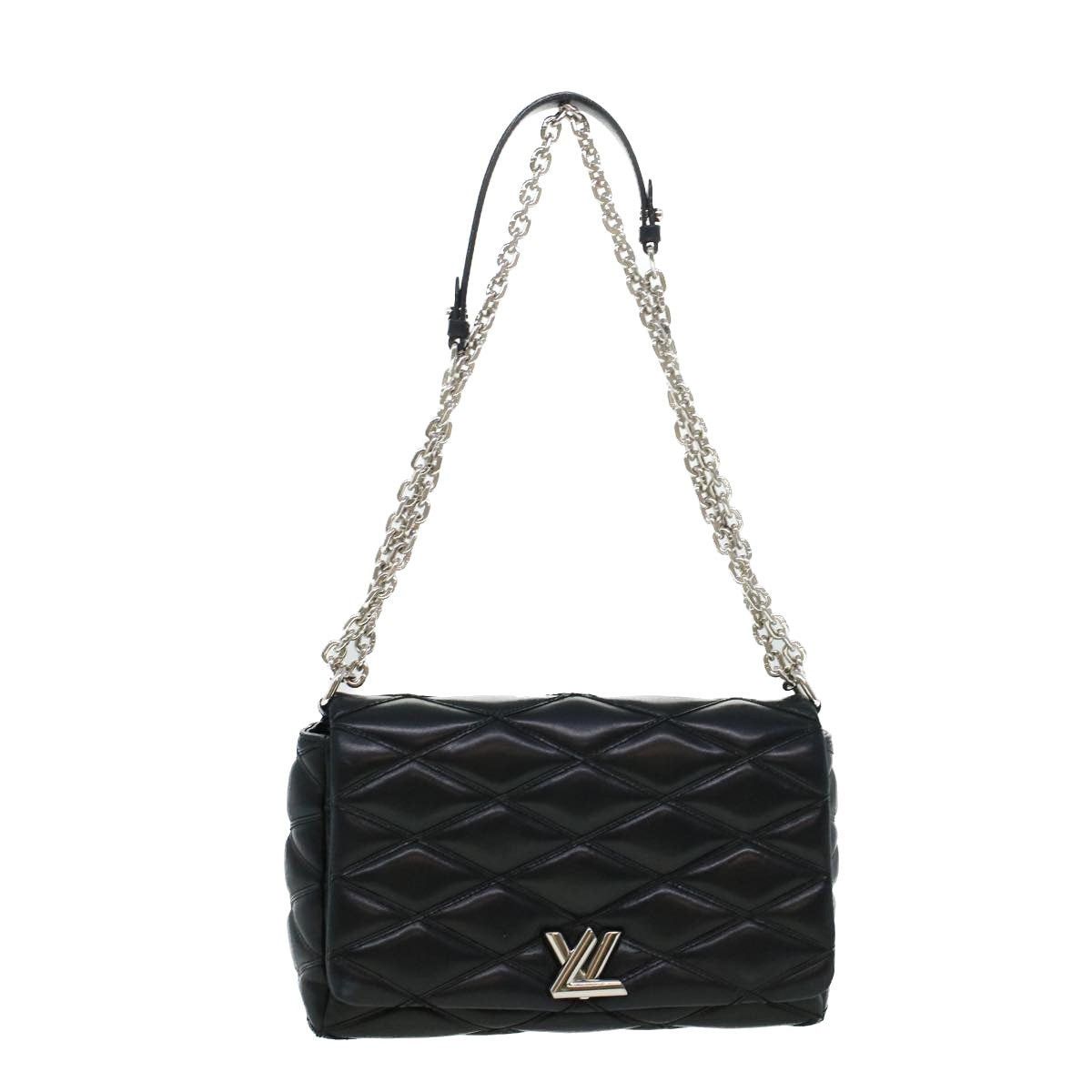 Louis Vuitton LOUIS VUITTON Quilted Martage Shoulder Bag Calfskin Black Size ONE SIZE - 1 Thumbnail