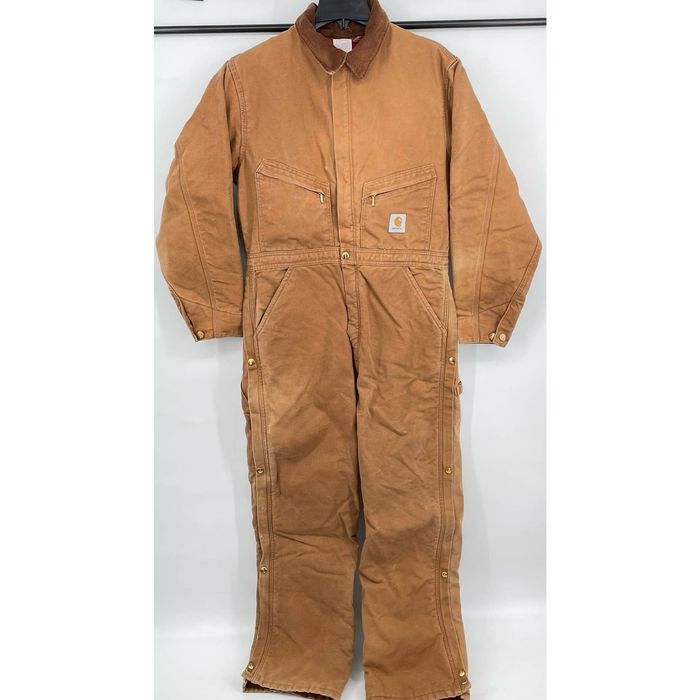 Carhartt Vintage 90s Carhartt Coveralls 40 R Tan Duck Canvas brn Grailed