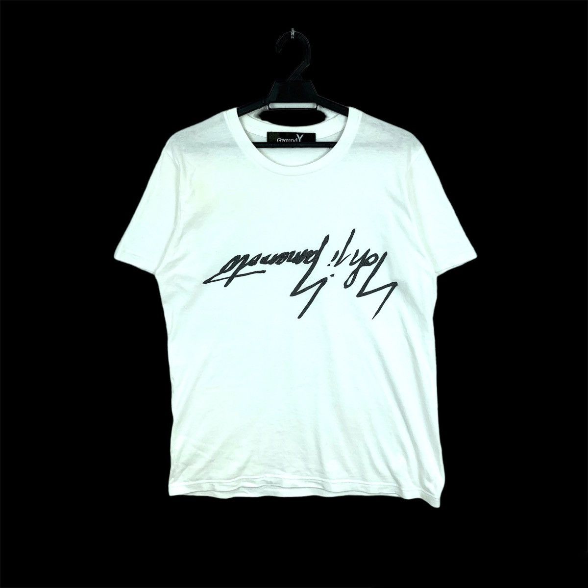 GroundY × Yohji Yamamoto Yohji Yamamoto Signature Ground Y Tshirt 