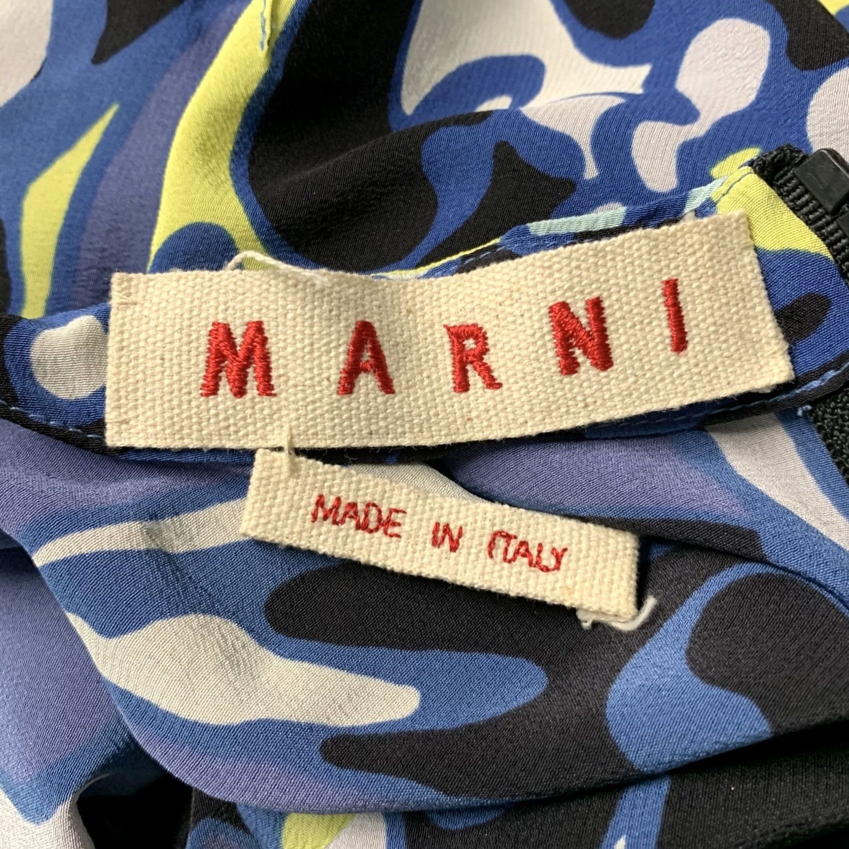Marni MARNI Dress S Blue White Yellow Sleeveless Women Size S / US 4 / IT 40 - 5 Thumbnail