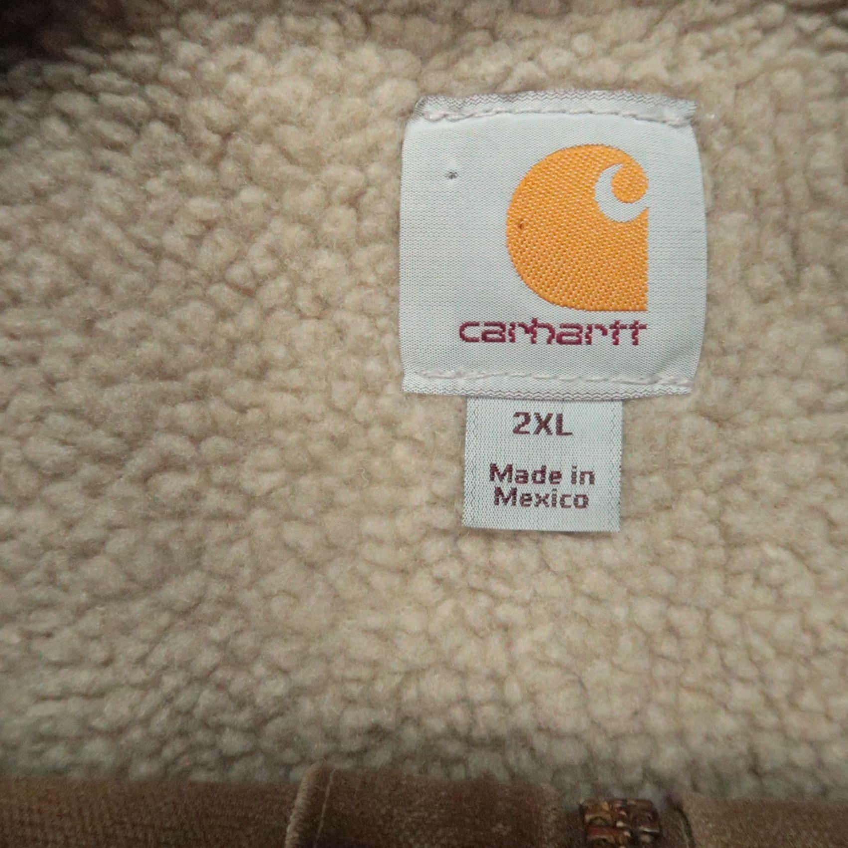 Carhartt VINTAGE Carhartt Jacket Mens 2XL Brown Canvas Lined Zip Full Pocket Size US XXL / EU 58 / 5 - 4 Thumbnail