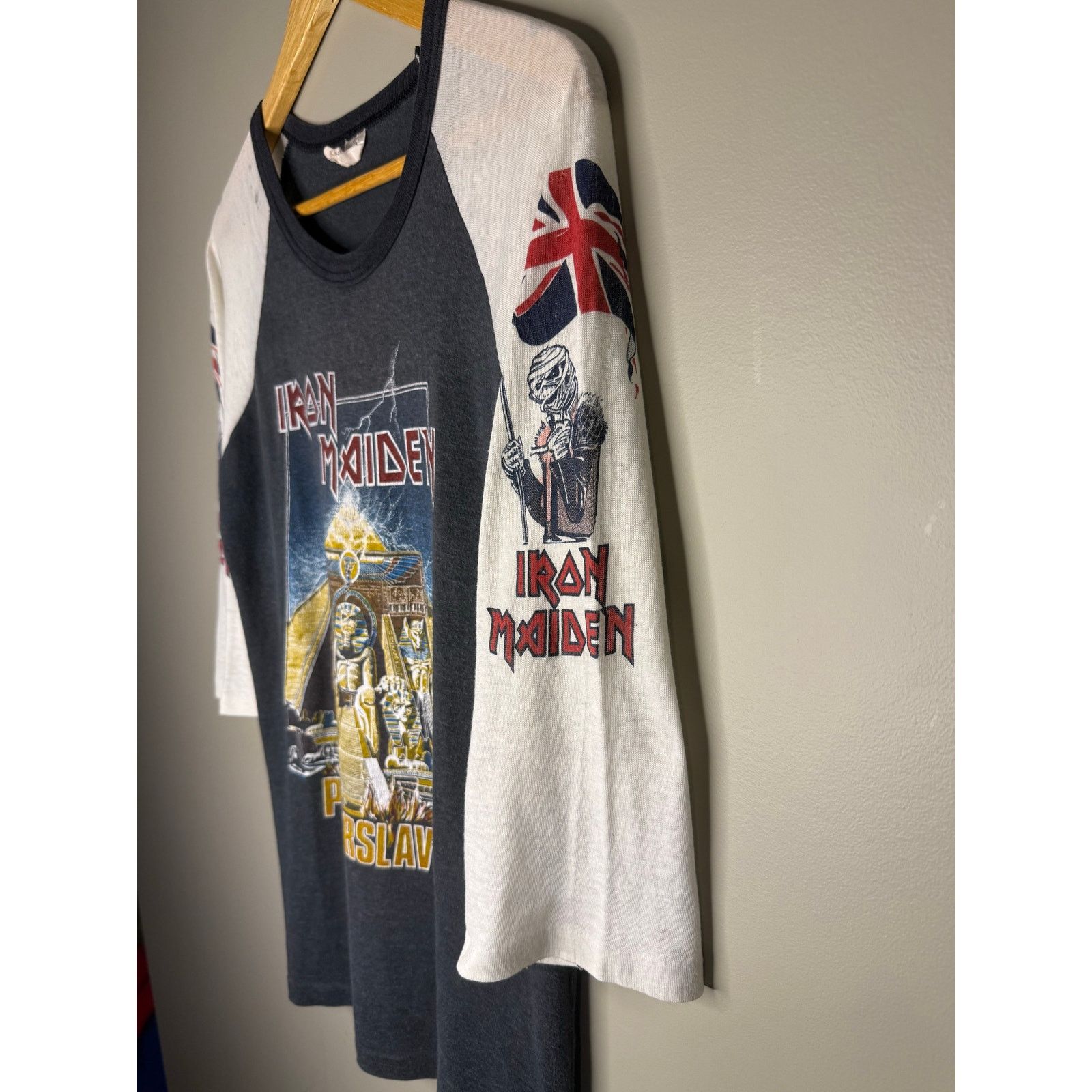 Band Tees × Iron Maiden × Vintage Vintage Iron Maiden Powerslave Aces High British Invasion Size US L / EU 52-54 / 3 - 3 Thumbnail