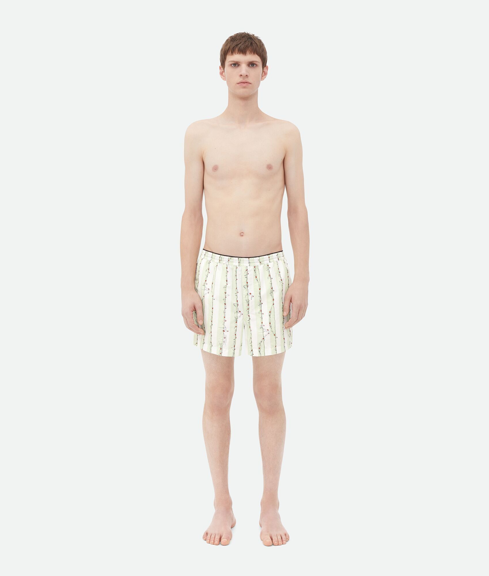 Bottega Veneta o1n1vont0725 Printed Swimmers Nylon Swim Shorts Size US 32 / EU 48 - 1 Thumbnail