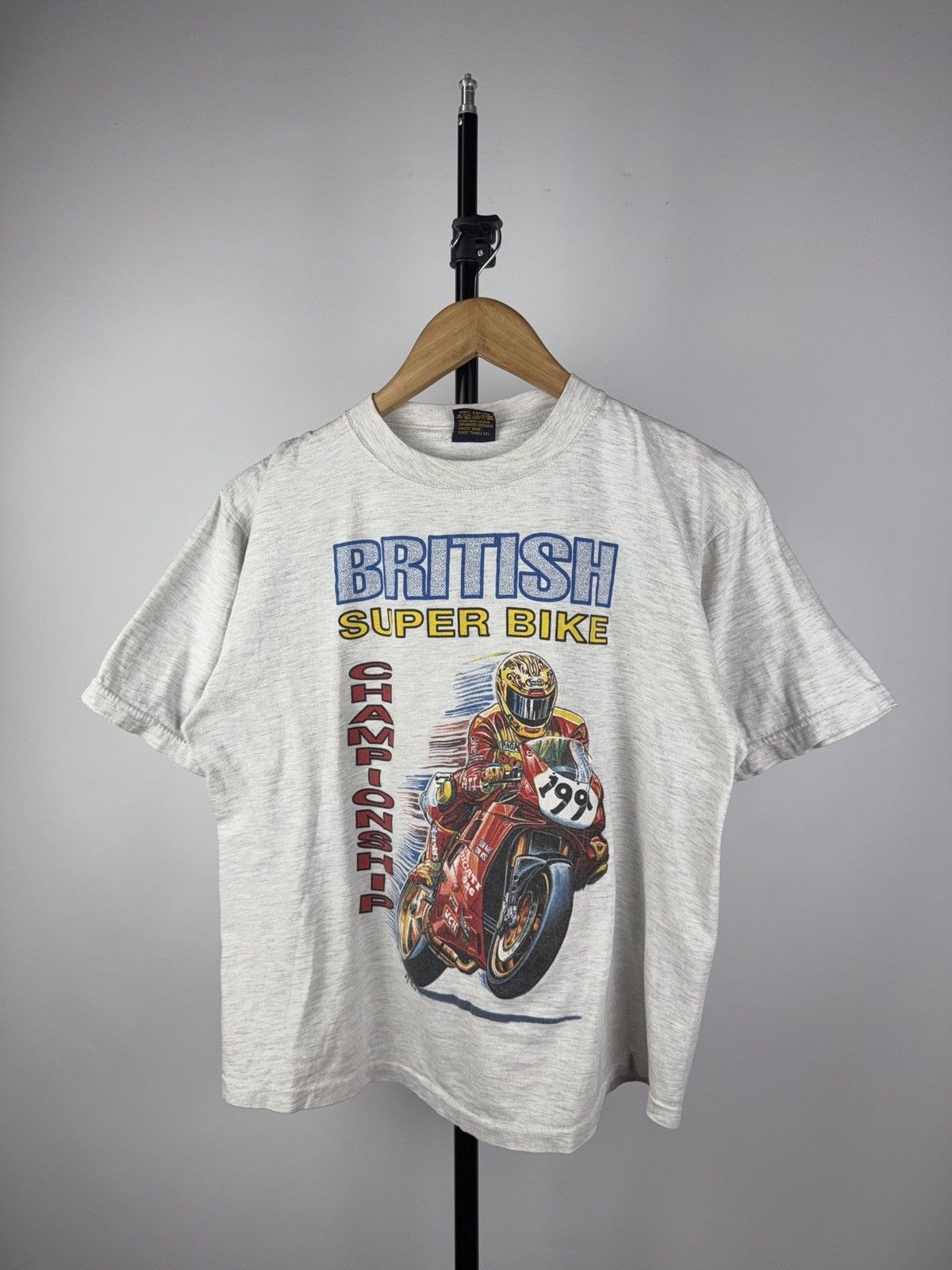 Vintage Vintage 1998 Super Bike British Championship Moto T shirt Size US S / EU 44-46 / 1 - 1 Thumbnail