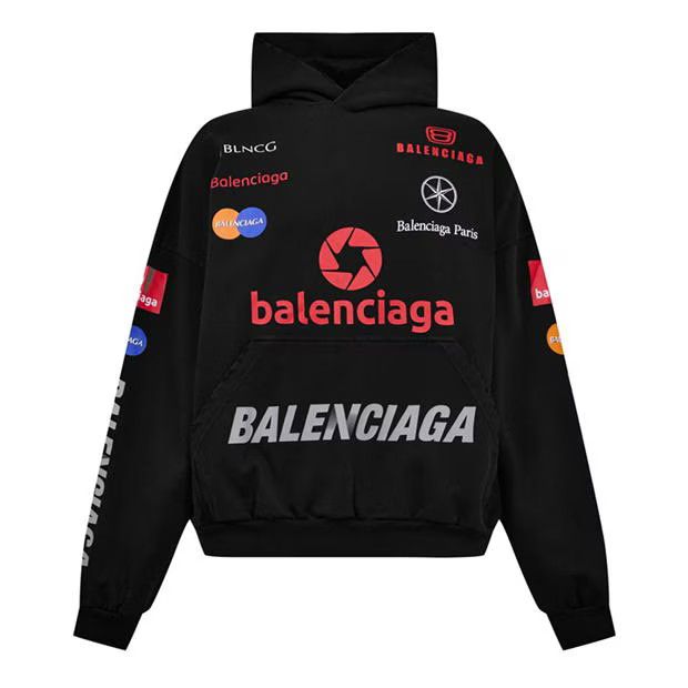 image of Balenciaga O1G2R1Mq0324 Hoodies In Black, Men's (Size XL)