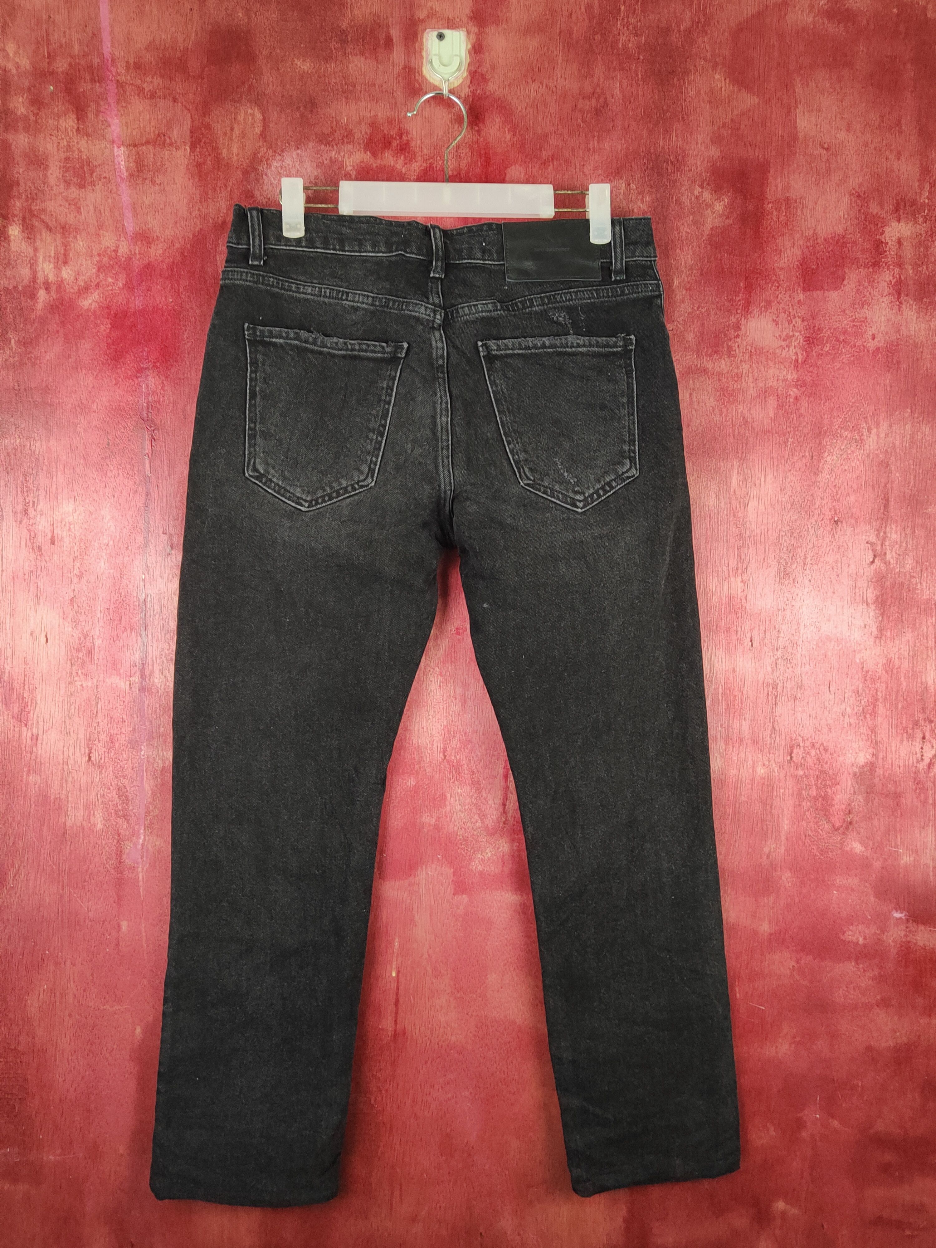 Japanese Brand Zara Black Distressed Ripped denim Jeans #S1659 Size US 31 - 9 Thumbnail