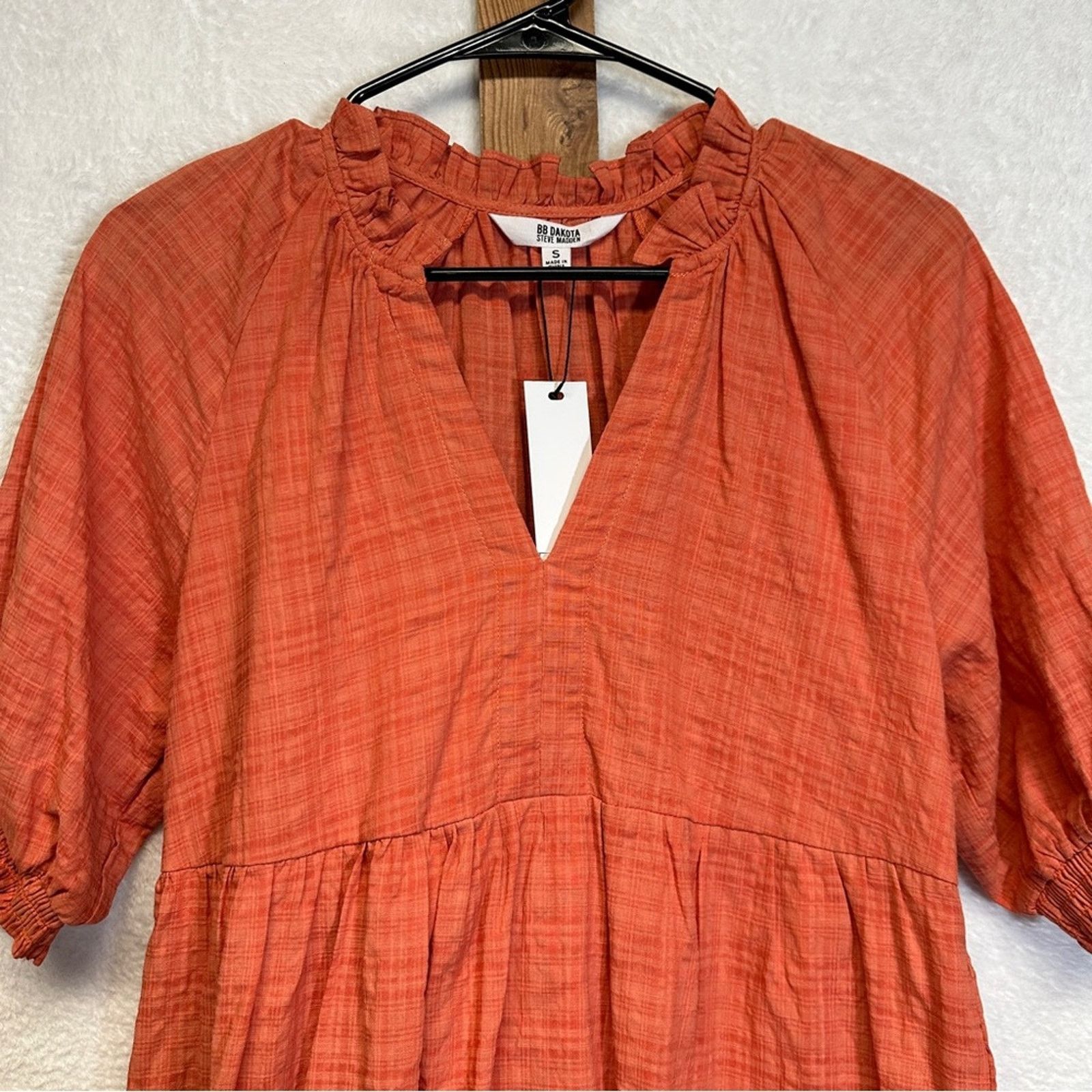 BB Dakota BB Dakota by Steve Madden Hustle and Glow Coral Mini Dress Size S / US 4 / IT 40 - 4 Thumbnail